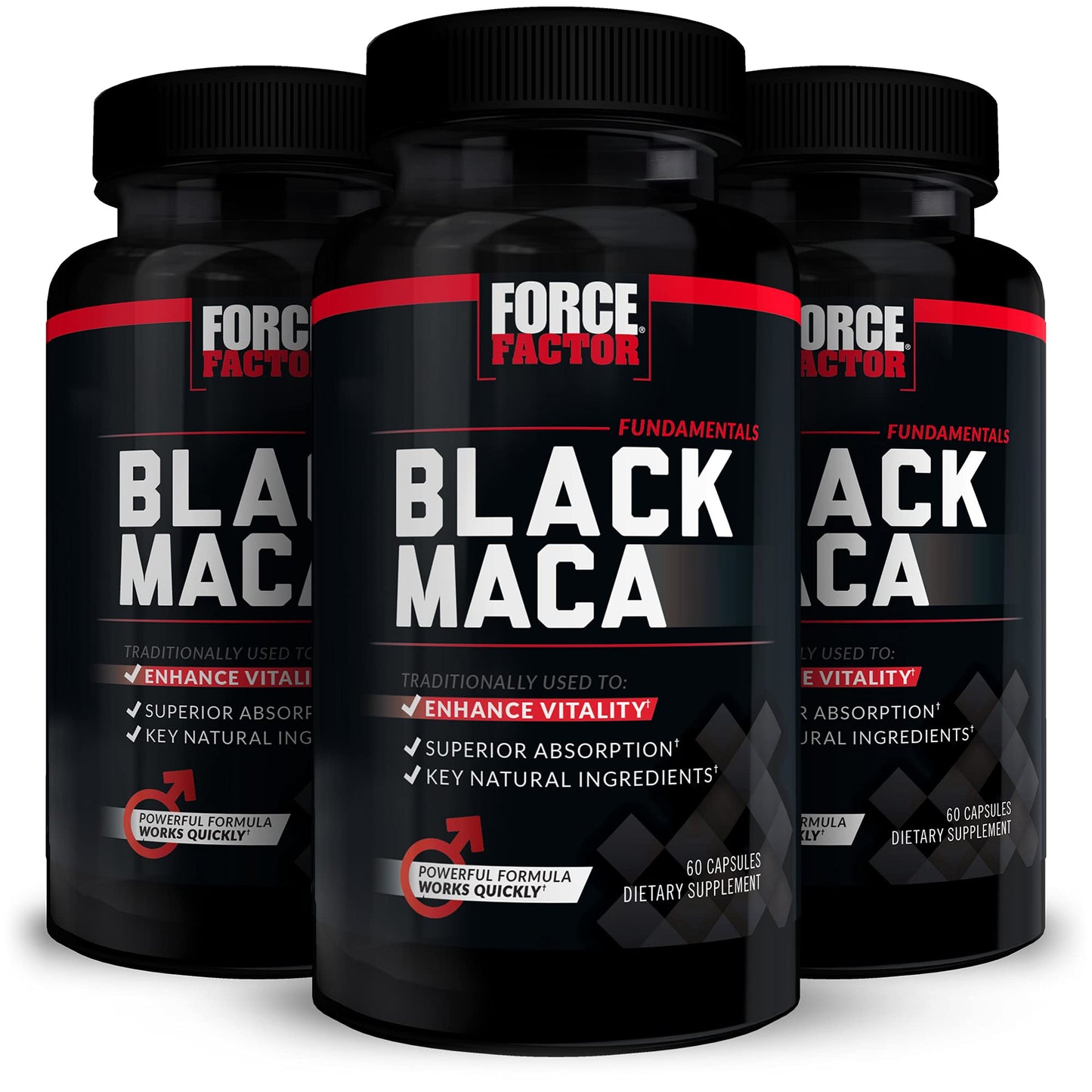 Force Factor Maca Max, Maca Root Capsules to Maximize Vitality & Performance, Made with Black Maca, Red Maca, & Yellow Maca Powder, Maca Root Powder, 2000mg, 120 Capsules