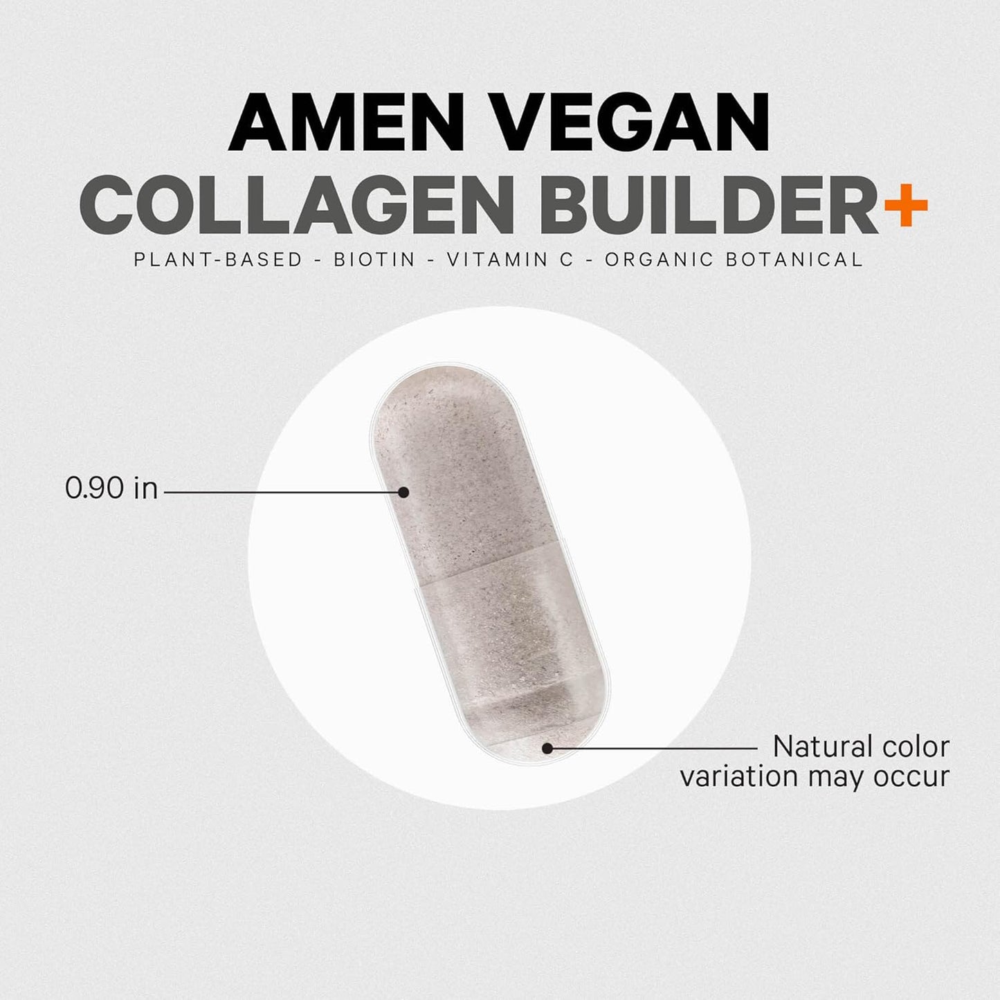 Amen Plant-Based Vegan Collagen Builder Supplement - Organic Whole Foods, Lutein, Vitamin C, Biotin, Lysine, Proline Collagen Boosters - Organic Cranberry, Lemon, Strawberry - Once A Day - 30 Capsules Nirvana Guru