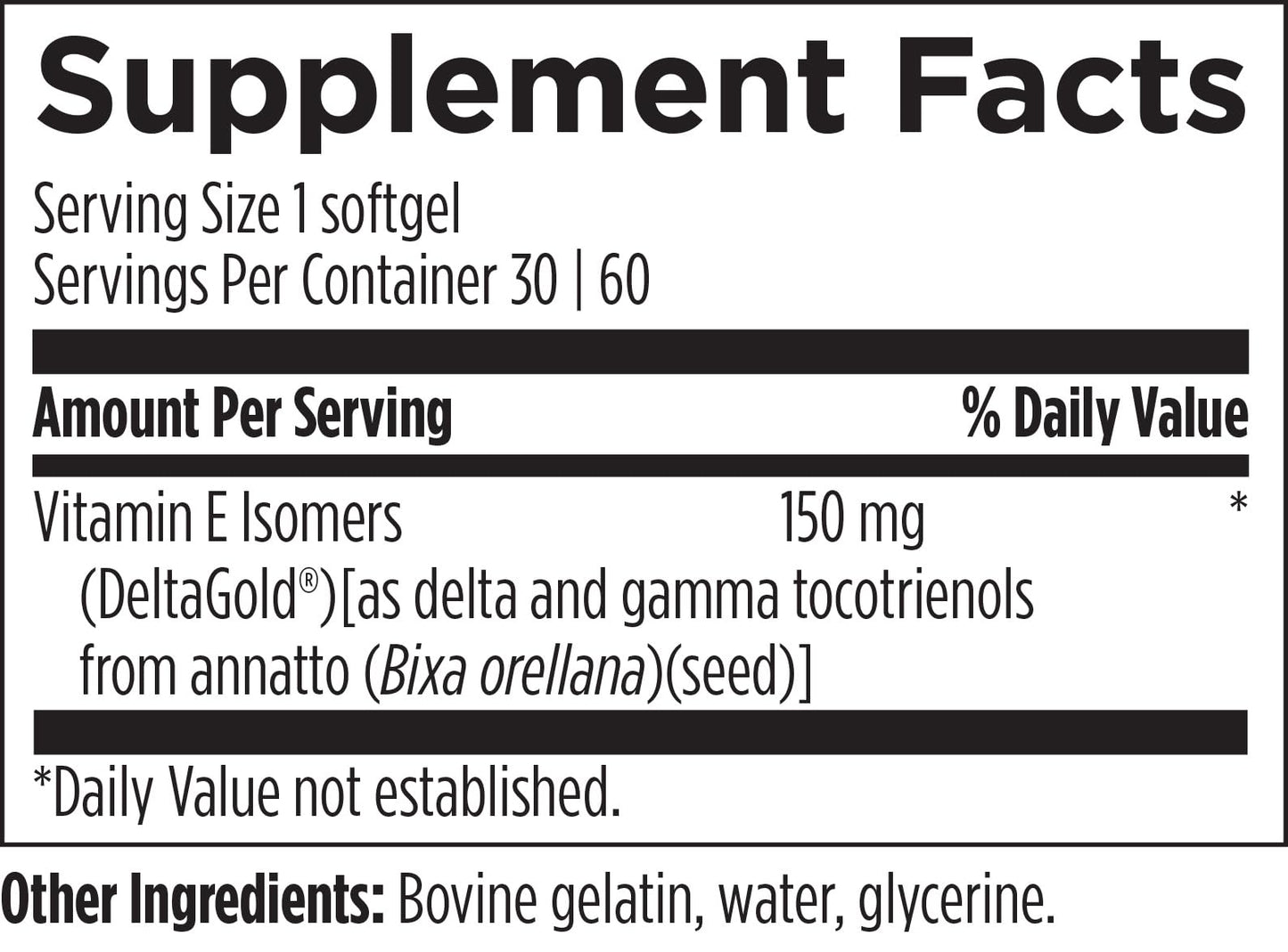 Designs for Health Annatto-E 300mg Tocotrienols Vitamin E - Delta + Gamma Tocotrienols to Support Heart Health, Eye Health, Healthy Aging - DeltaGold Antioxidants Supplement (60 Vitamin E Softgels) Nirvana Guru