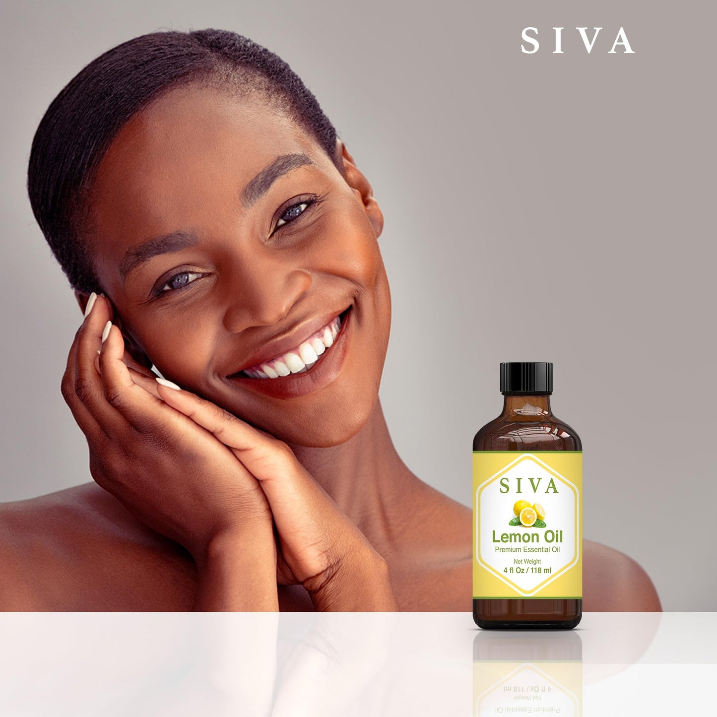 SIVA Lavender Essential Oil - 4 Fl Oz – Natural Lavender Oil - for Diffuser, Face, Skin Care, Aromatherapy, Hair Care, Scalp and Body Massage - with Dropper - Nirvana Guru