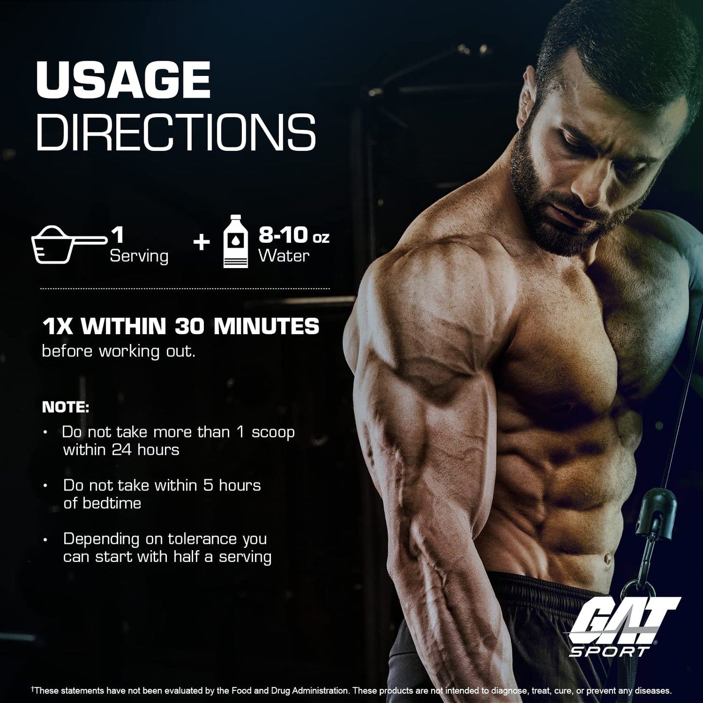 GAT SPORT Nitraflex Advanced Pre-Workout Powder, Increases Blood Flow, Boosts Strength and Energy, Improves Exercise Performance, (Blue Raspberry, 30 Servings) Nirvana Guru