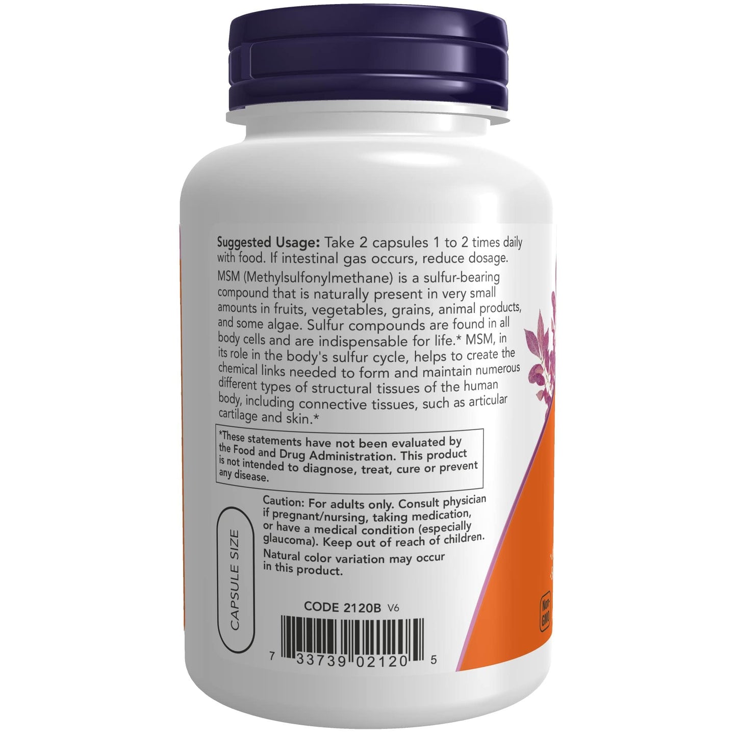 NOW Supplements, MSM (Methylsulfonylmethane) 1,000 mg, Joint Health*, 240 Veg Capsules - Nirvana Guru
