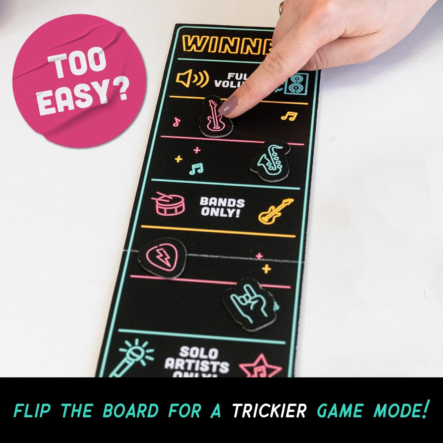 Lucky Egg Official Grab The Mic – Family Karaoke Board Game w/Foam Mic, 8+ Ages, 2-10 Players - Games for Bad Singers w/ 250 Lyrics (125 Cards) for Hilarious Game Nights & Birthday Party, Kids Gift Nirvana Guru