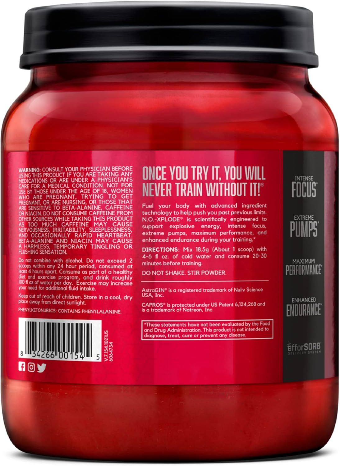 BSN N.O.-XPLODE Pre Workout Powder, Energy Supplement for Men and Women with Creatine and Beta-Alanine, Flavor: Fruit Punch, 30 Servings Nirvana Guru