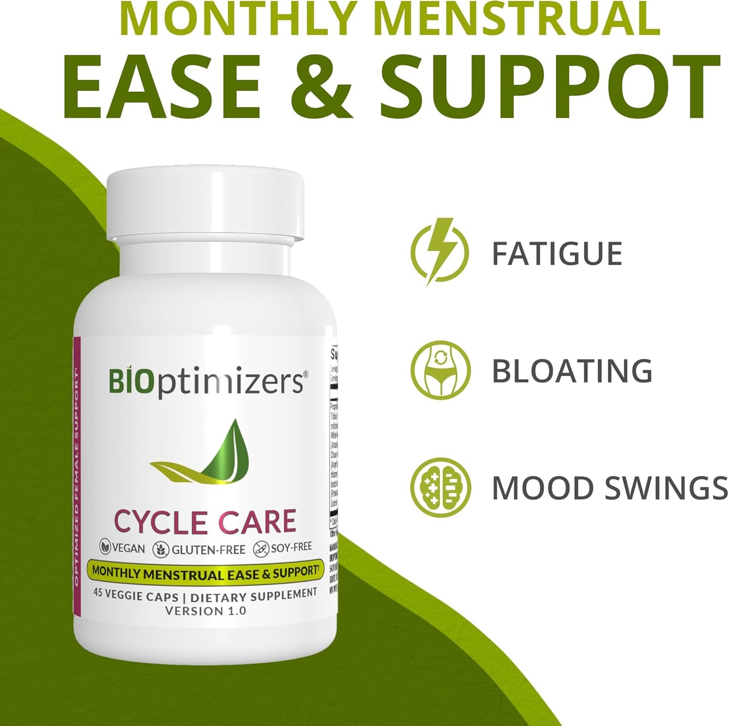 BiOptimizers Magnesium Breakthrough 4.0, (30 Capsules) & Cycle Care, (45 Capsules) - Natural Sleep, Brain, and Menstrual Relief Support Supplement Bundle Nirvana Guru