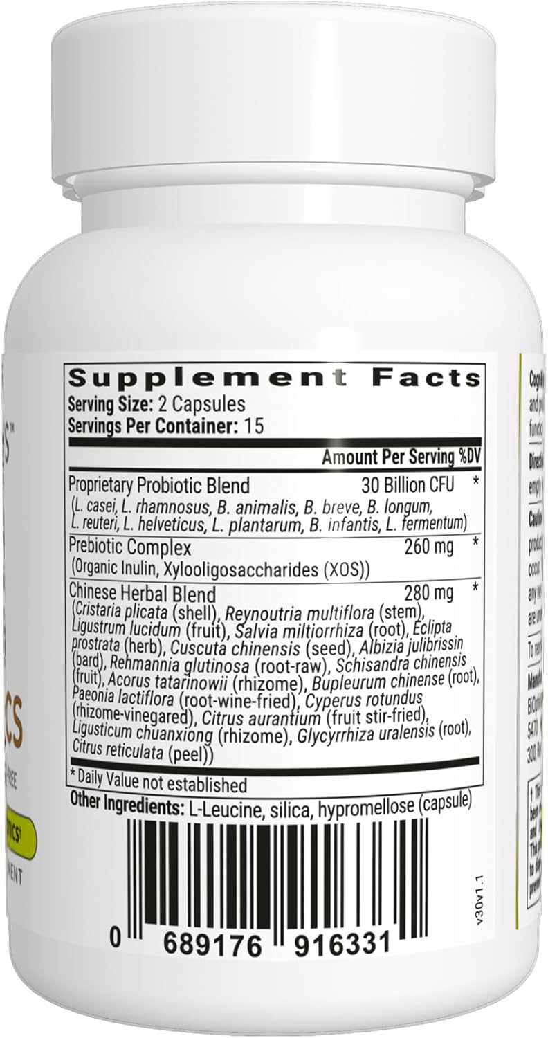 BIOptimizers Cognibiotics Probiotic Brain Supplement - Helps Support Mood, Better Focus, Memory, Mental Clarity - 30 Capsules Nirvana Guru