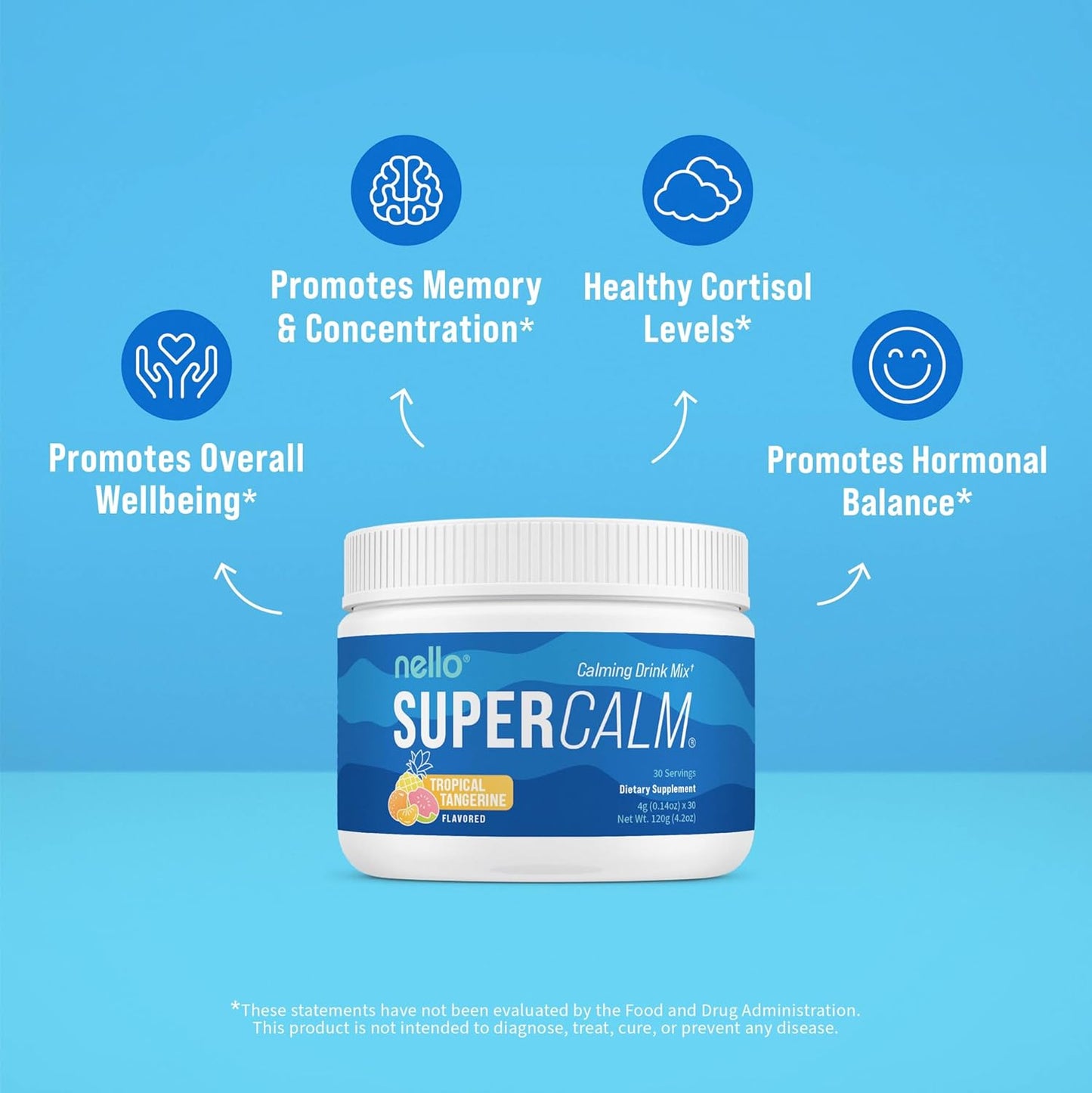 Supercalm Powdered Drink Mix, Raspberry Lemonade, L Theanine, Ksm-66 Ashwagandha, Magnesium Glycinate, Vitamin D 3, Supplements for Relaxation & Focus, No Sugar, Non GMO, On The Go, 20 Ct