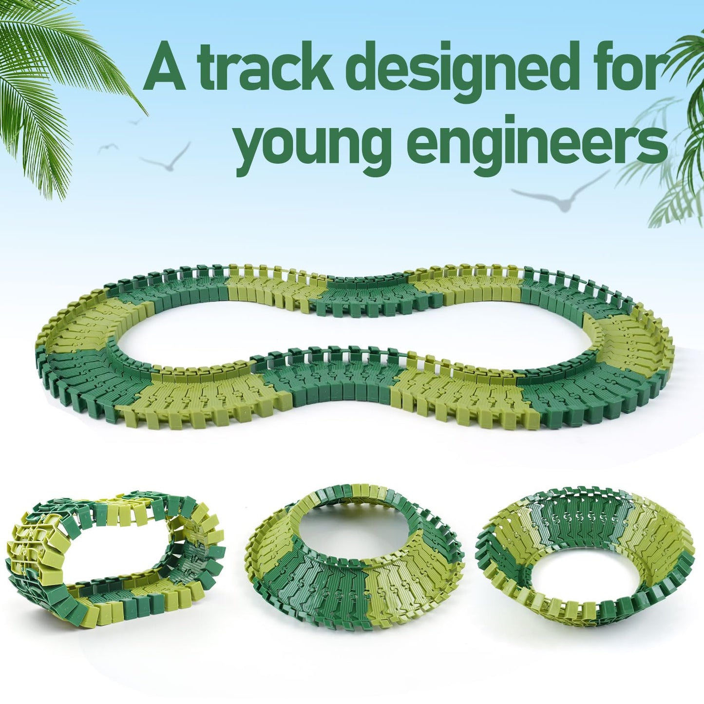 GIAT Dinosaur Track Toys - Best Birthday Gifts for 3 4 5 6 7 Year Old Boys Girls, Dinosaur Race Car Track with Light & Sound, Create A Dinosaur World Road Race Nirvana Guru