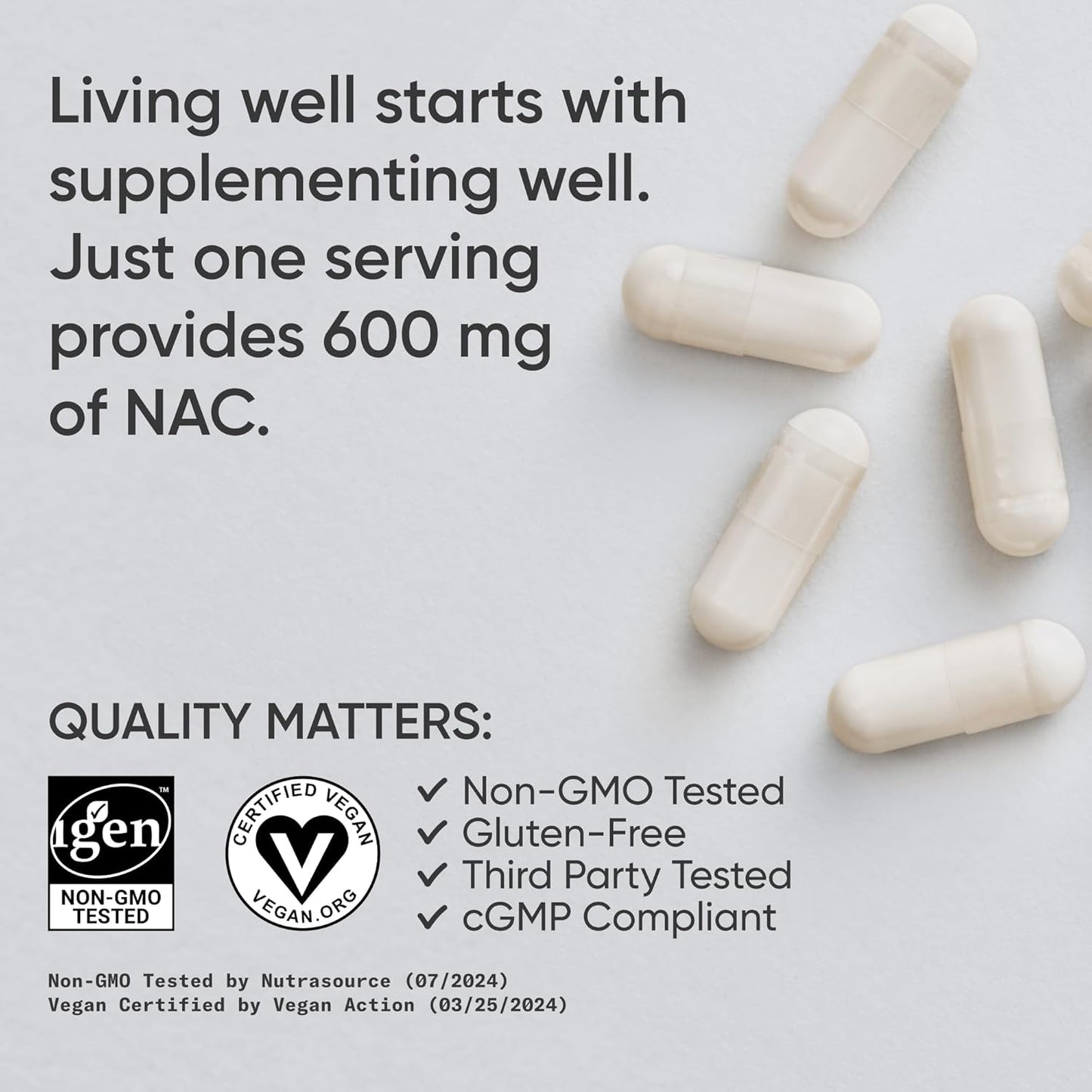 Sports Research N-Acetyl L-Cysteine (NAC) 600mg, 90 Veggie Capsules - Vegan, Non-GMO, Gluten Free. Lemon Aroma - Nirvana Guru