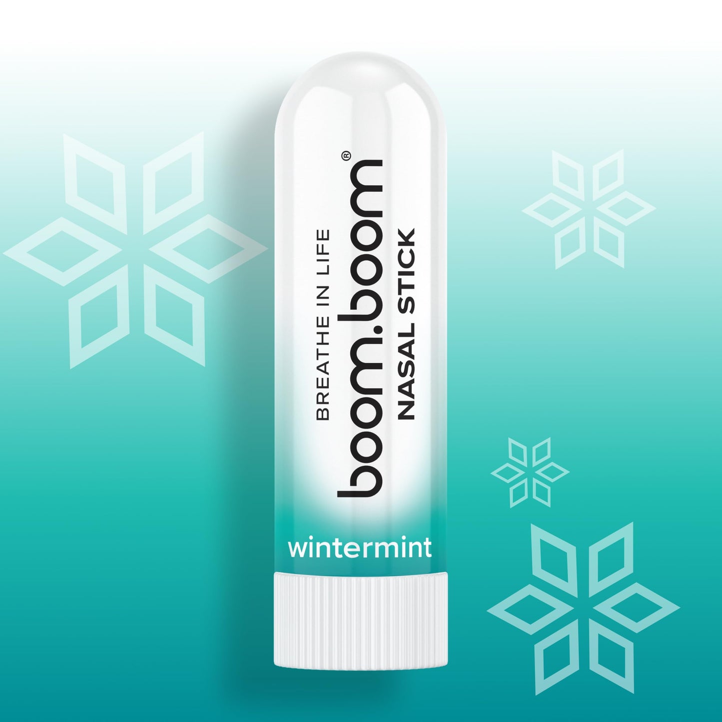 BoomBoom Nasal Stick | Vapor Flow Technology | Cool Refreshing Sensation | Natural Mood Boost | Simple Ingredients | Essential Oils + Menthol Inhaler (Mint, Wintermint, Tropical, Lavender) Nirvana Guru