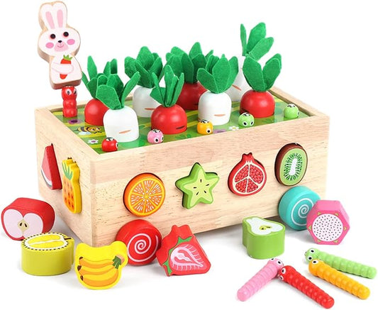 Toddlers Montessori Wooden Educational Toys for Baby Boys Girls Age 1 2 3 Year Old, Shape Sorting Toys 1st One First Birthday Girl Gifts for Kids 1-3, Wood Preschool Learning Fine Motor Skills Game nirvanaguru
