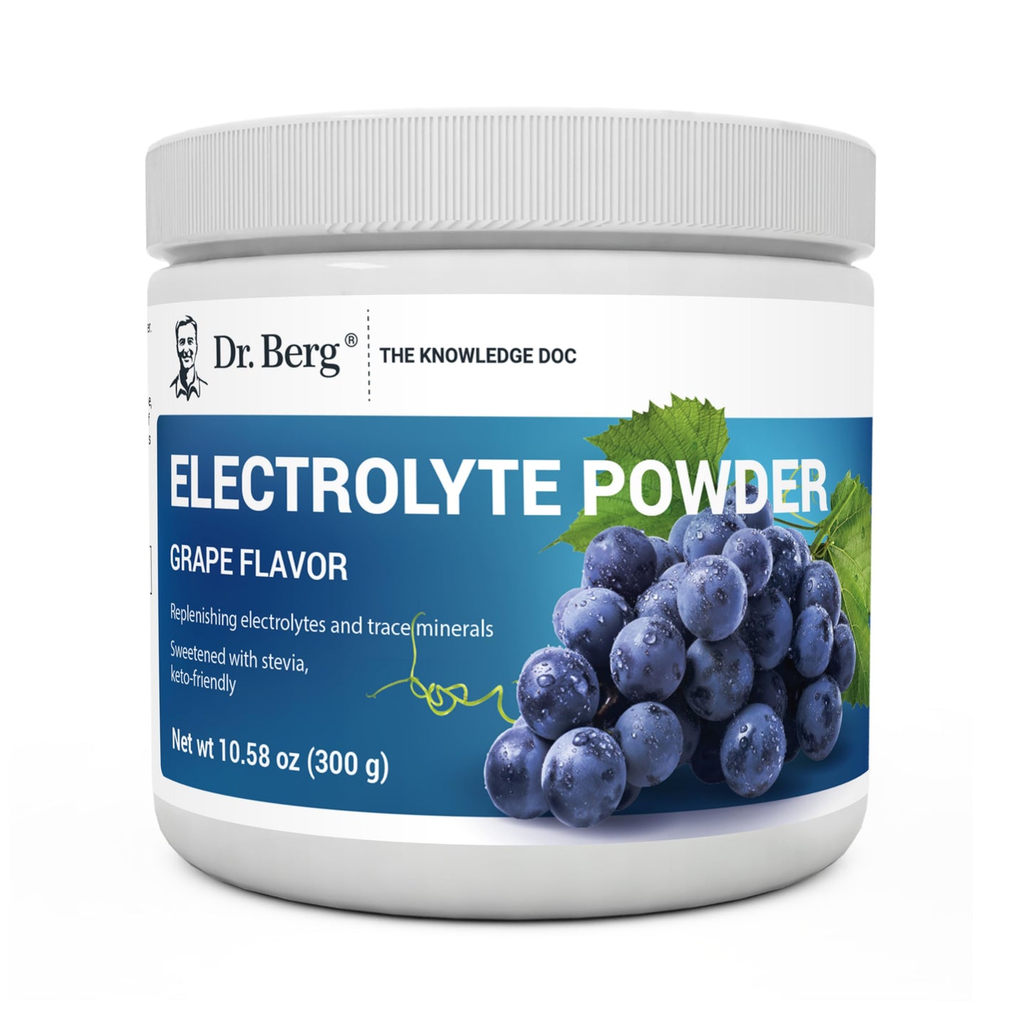 Dr. Berg Zero Sugar Hydration Keto Electrolyte Powder - Enhanced w/ 1000 mg of Potassium & Real Pink Himalayan Salt (NOT Table Salt) - Raspberry & Lemon Flavor Hydration Drink Supplement, 100 Servings