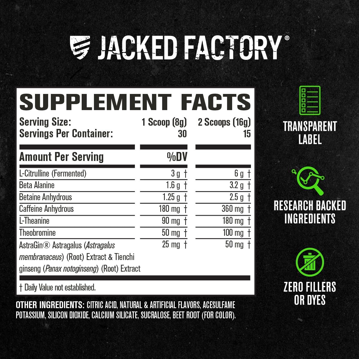 Jacked Factory NITROSURGE Pre Workout Supplement - Energy Booster, Instant Strength Gains, Clear Focus & Intense Pumps - NO Booster & Powerful Preworkout Energy Powder - 30 Servings, Blue Raspberry