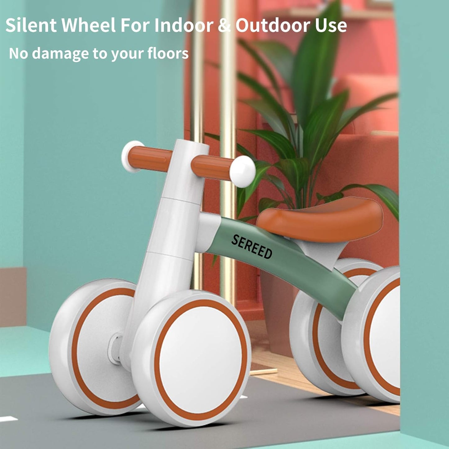 SEREED Baby Balance Bike for 1 Year Old Boys Girls 12-24 Month Toddler Balance Bike, 4 Wheels Toddler First Bike, First Birthday Gifts Nirvana Guru