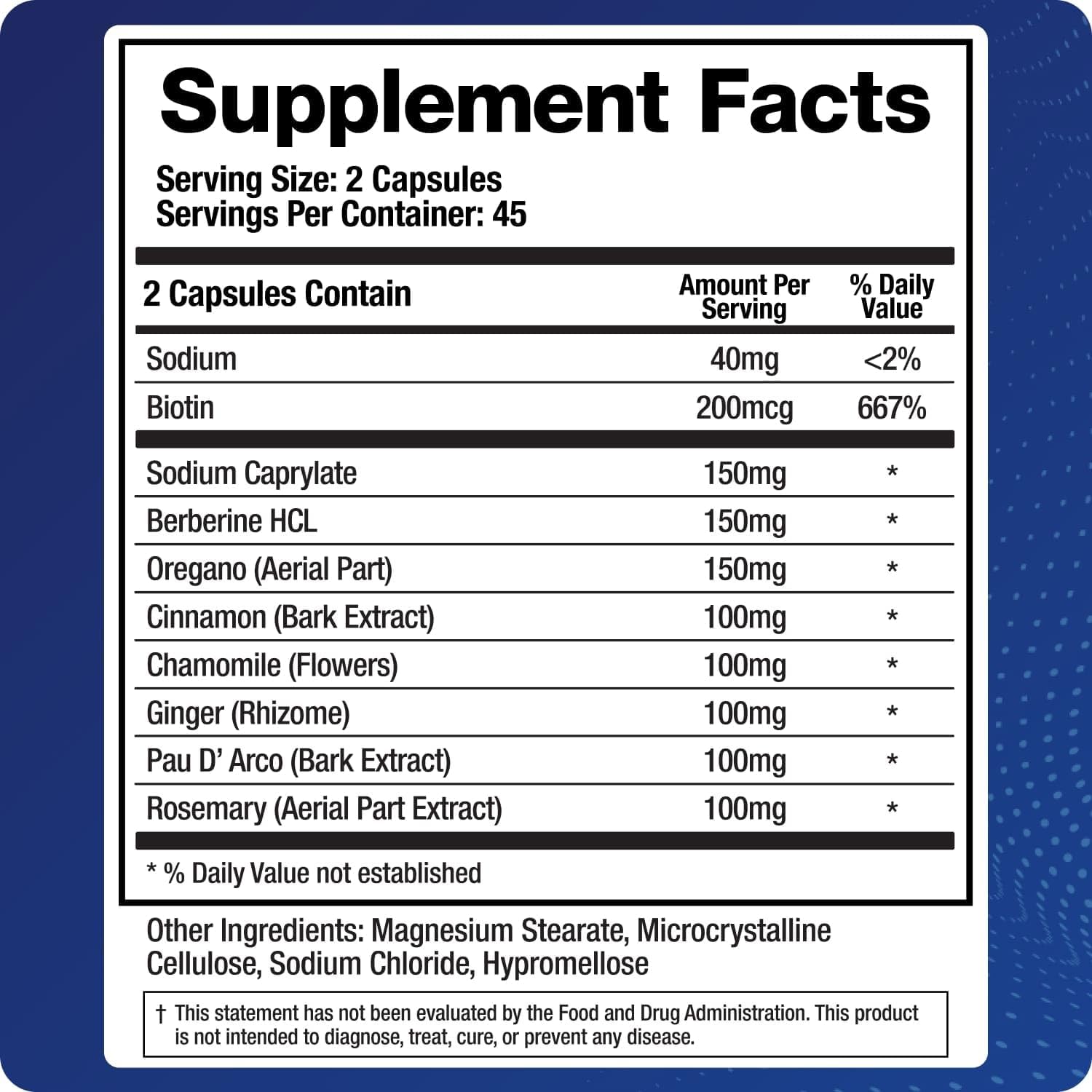 BioMatrix Candid-X Gut Cleanse with Berberine, Oregano, Sodium Caprylate, Chamomile, Ginger, PAU D'arco, Digestive Supplement for Men and Women | 90 Capsules Nirvana Guru