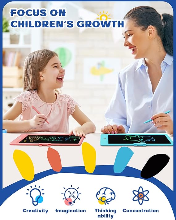 Bravokids Toys for 3-6 Years Old Girls Boys, LCD Writing Tablet 10 Inch Doodle Board, Electronic Drawing Pads, Educational Birthday Gift for 3 4 5 6 7 8 Years Old Kids Toddler (Blue) nirvanaguru