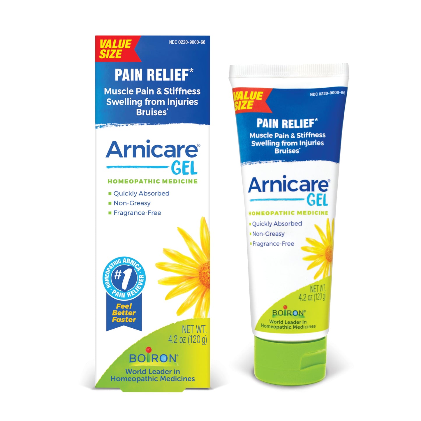 Boiron Arnicare Gel for Relief of Joint Pain, Muscle Pain, Muscle Soreness, and Swelling from Bruises or Injury - Non-greasy and Fragrance-Free - 2.6 oz
