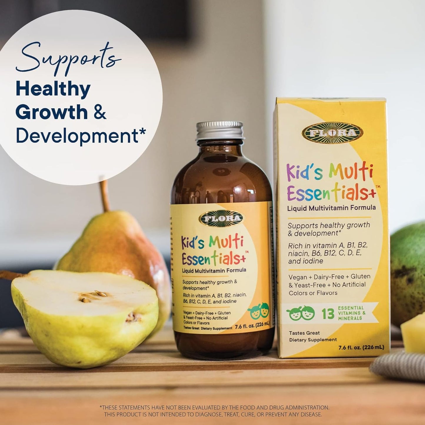 Flora - Kids Multi Essentials+, Liquid Multivitamin Formula, 13 Essential Vitamins & Minerals, 7.6 Fl Oz - Nirvana Guru