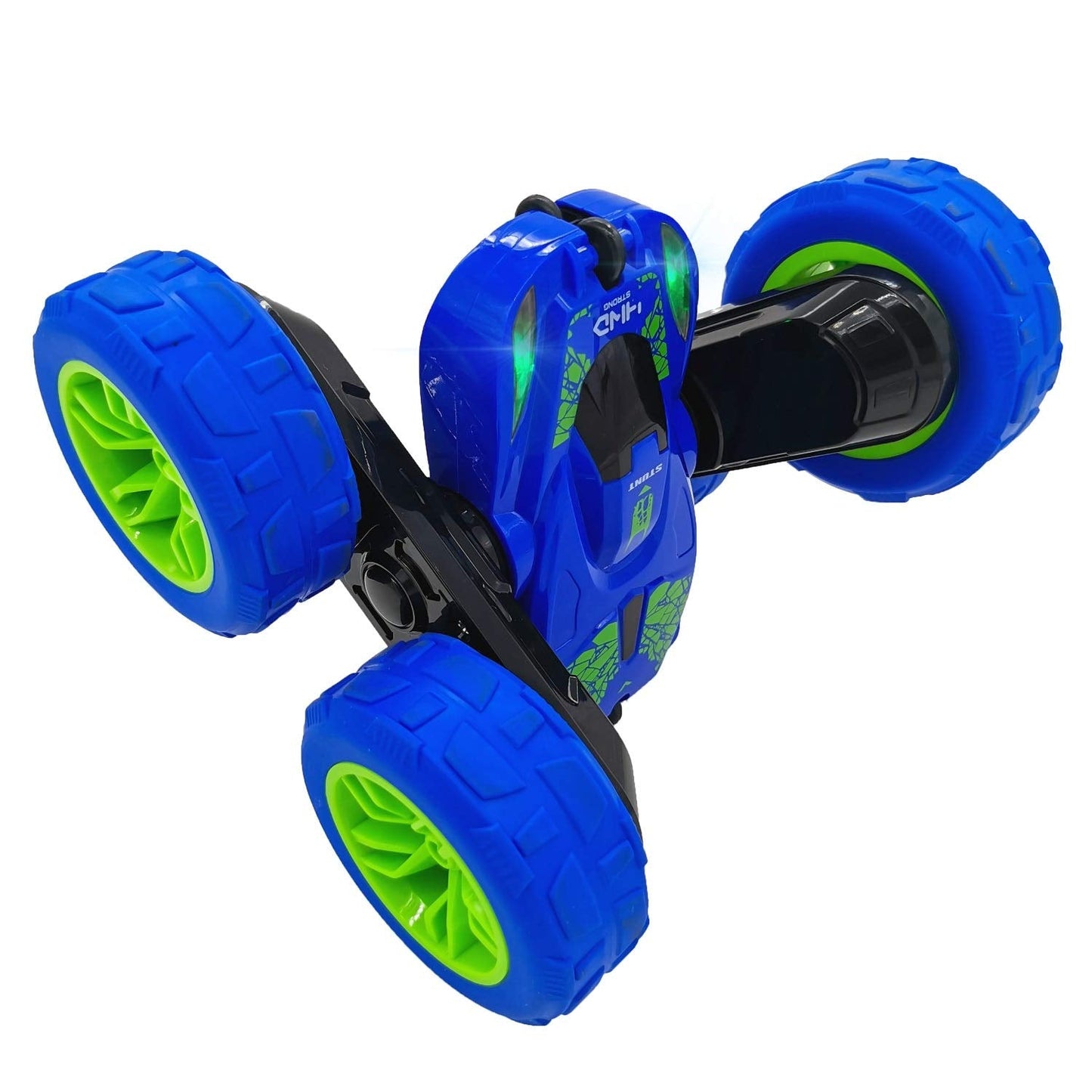 Threeking RC Stunt Cars Remote Control Car Double-Sided Driving 360-degree Flips Rotating Car Toy, Green Nirvana Guru