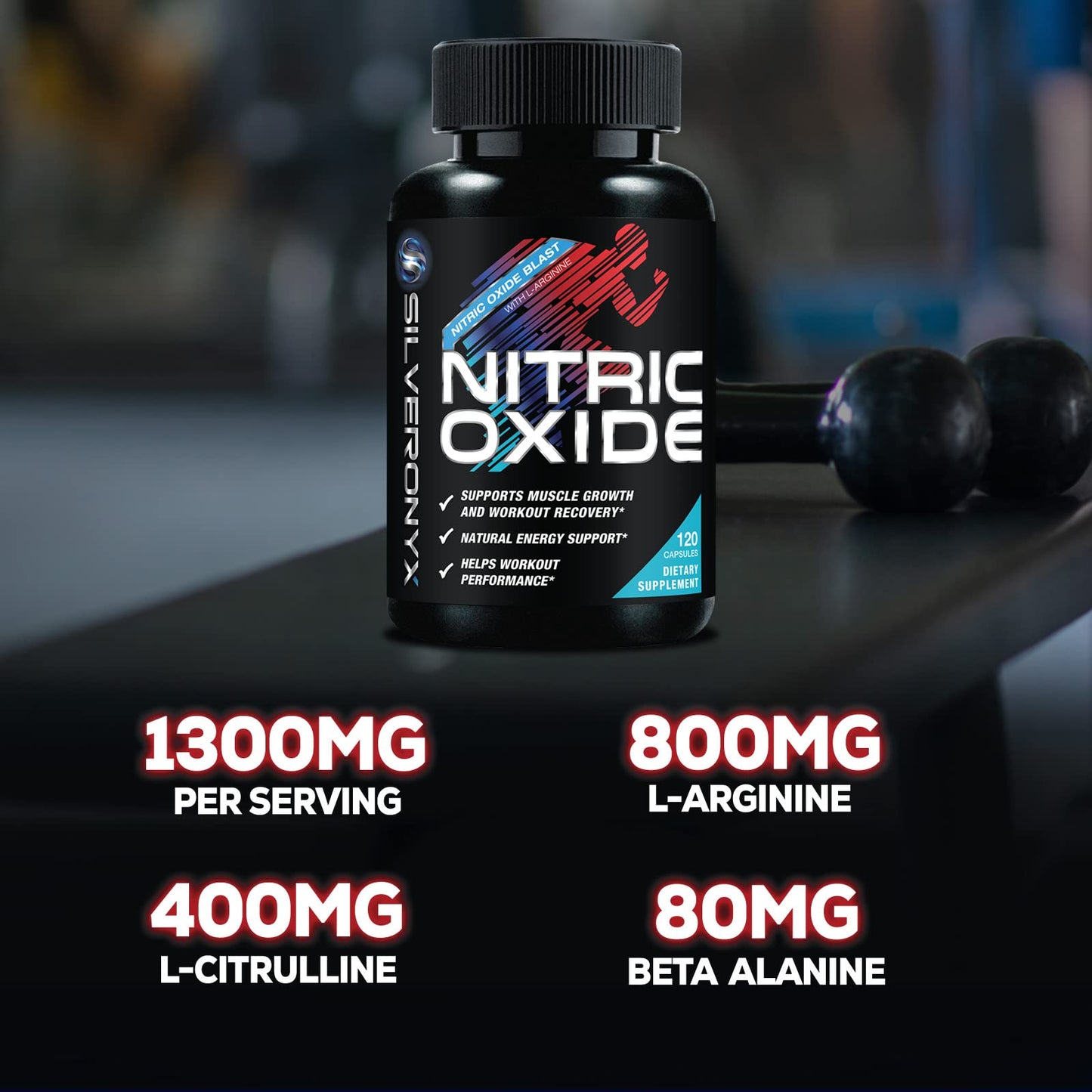 Extra Strength Nitric Oxide Supplement 3X Strength L Arginine, Citrulline Malate, AAKG, Beta Alanine - Premium Muscle Supporting Nitric Booster - Natural Energy & Heart Health Support - 180 Capsules Nirvana Guru