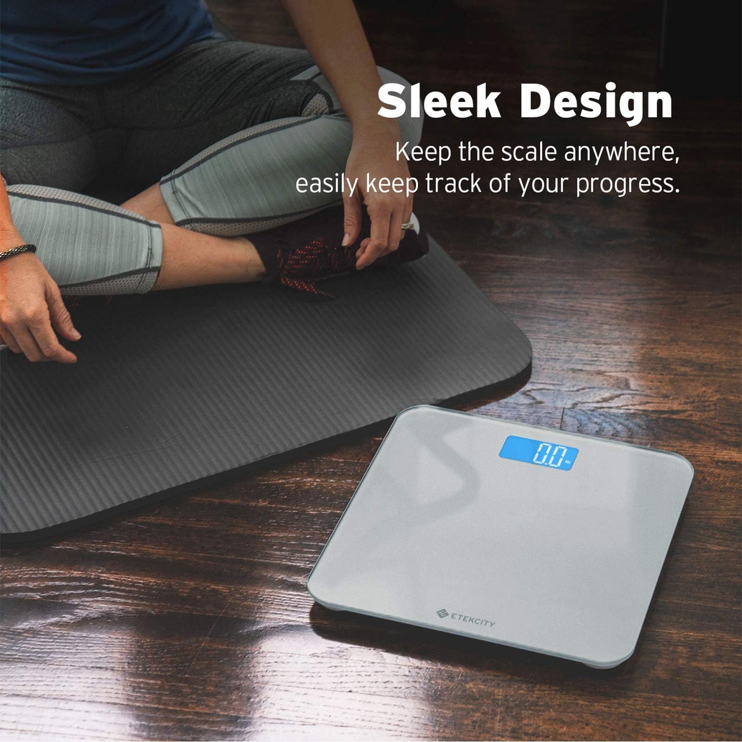 Etekcity Digital Body Weight Bathroom Scale, Large Blue LCD Backlight Display, High Precision Measurements,6mm Tempered Glass, 400 Pounds Nirvana Guru