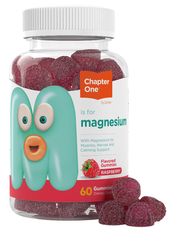 Chapter One Magnesium Gummies for Kids & Adults - Natural Calm Gummies - Calm Magnesium Citrate - Bone and Muscle Function Supplements for Kids & Adults - Mood Support, Kosher Apple Flavor (60) - Nirvana Guru