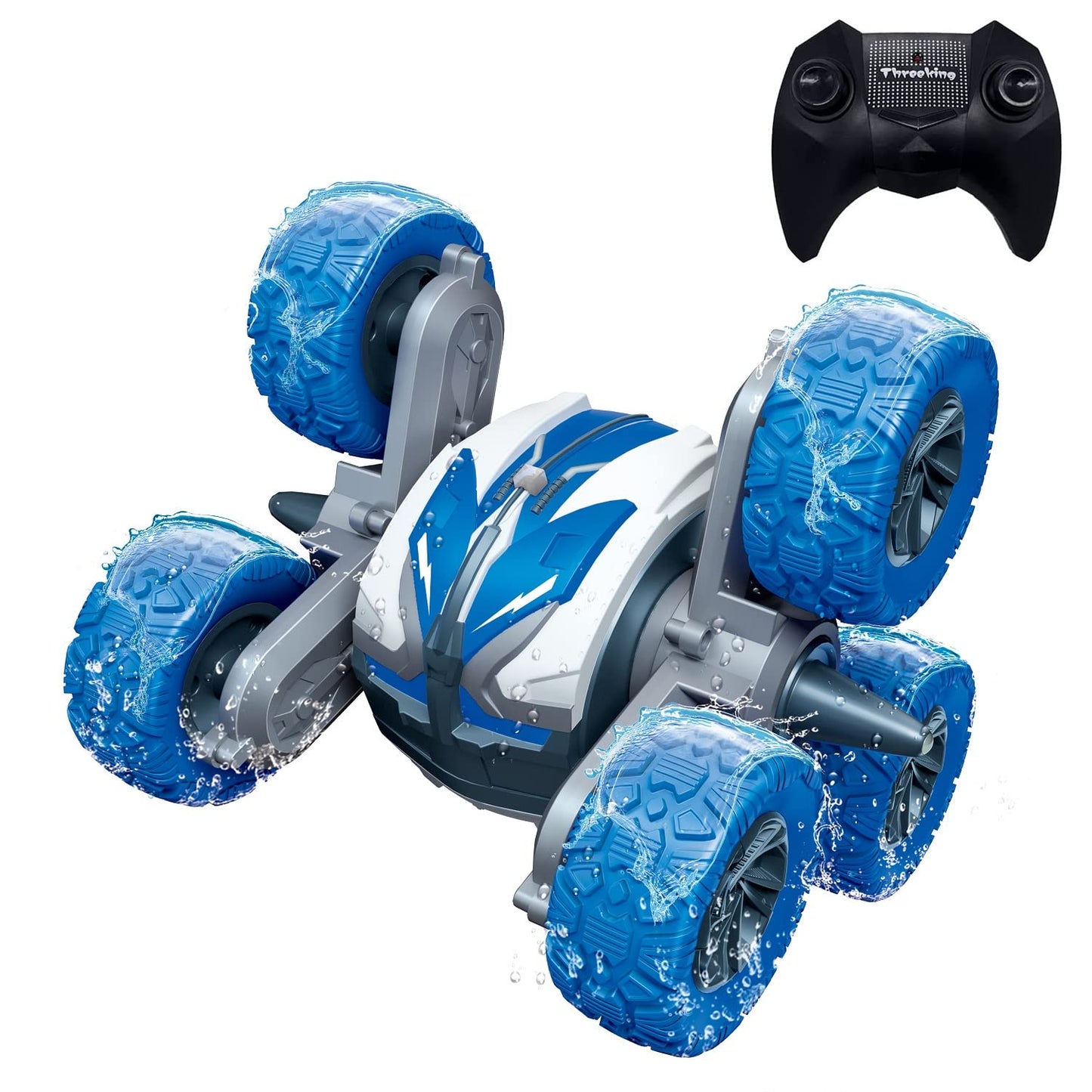 Threeking RC Stunt Cars Remote Control Car Double-Sided Driving 360-degree Flips Rotating Car Toy, Green Nirvana Guru
