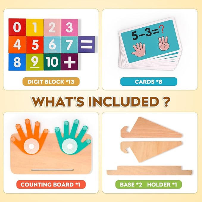 Preschool Learning Toys for Toddlers 2-4, Educational Math manipulatives Number Counting Blocks for Kids, Montessori Toys for 3-5 Year Old Boys Girls Birthday Gifts nirvanaguru