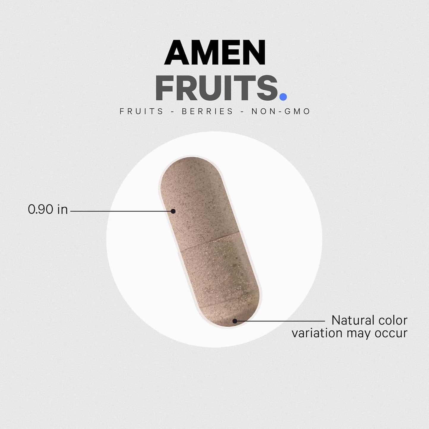Amen Fruits, Daily Fruits Vitamins Supplements, Over 20 Whole Fruit Extracts - Raw Multivitamin, Berries, Antioxidant Polyphenols Superfood & Flavonoids - Non-GMO - 90 Capsules Nirvana Guru