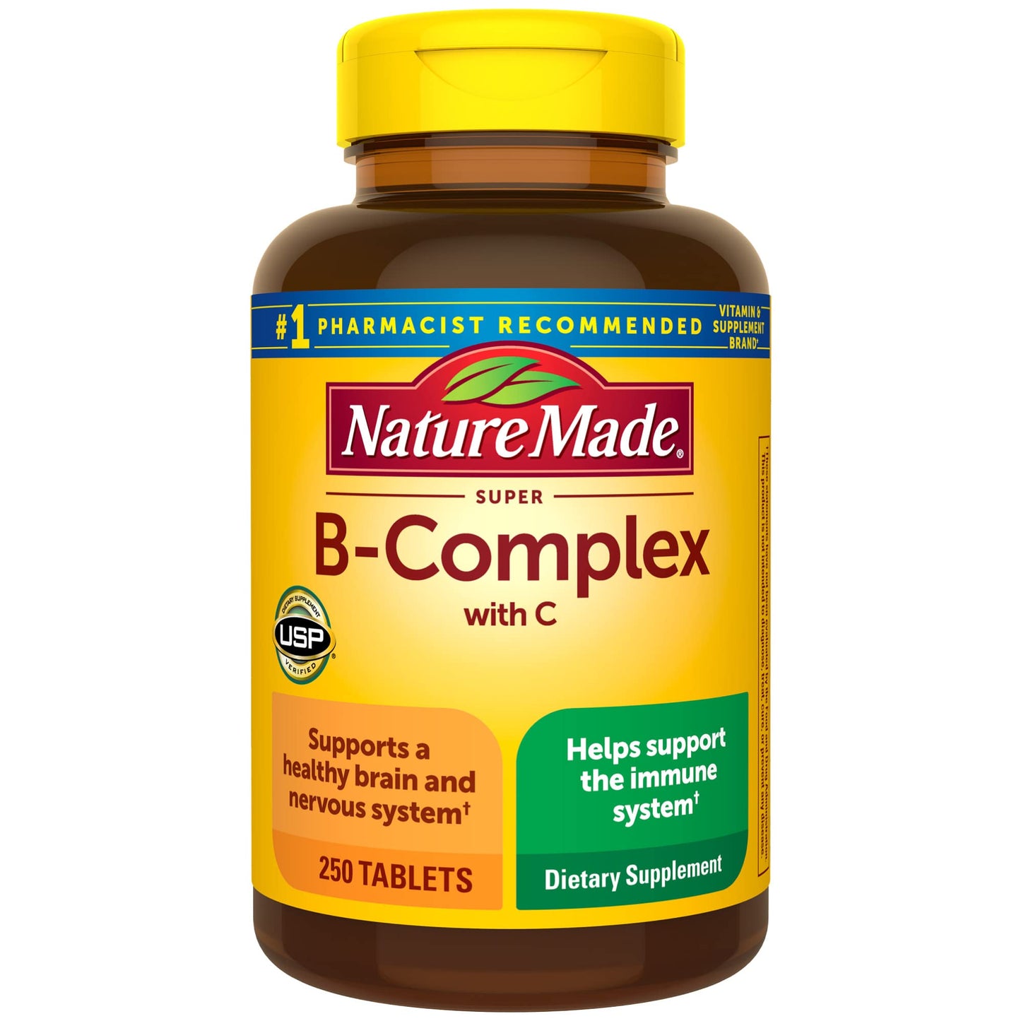 Nature Made Super B Complex with Vitamin C and Folic Acid, Dietary Supplement for Immune Support, 140 Tablets, 140 Day Supply - Nirvana Guru
