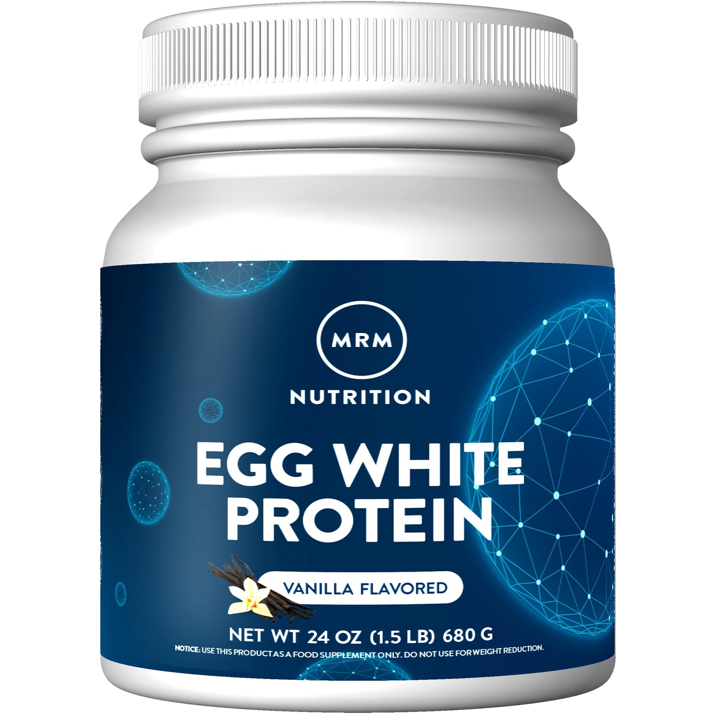 MRM Nutrition Egg White Protein | Vanilla Flavored | 23g Fat-Free Protein | with Digestive enzymes | Highest Biological Value | Clinically Tested | 20 Servings - Nirvana Guru