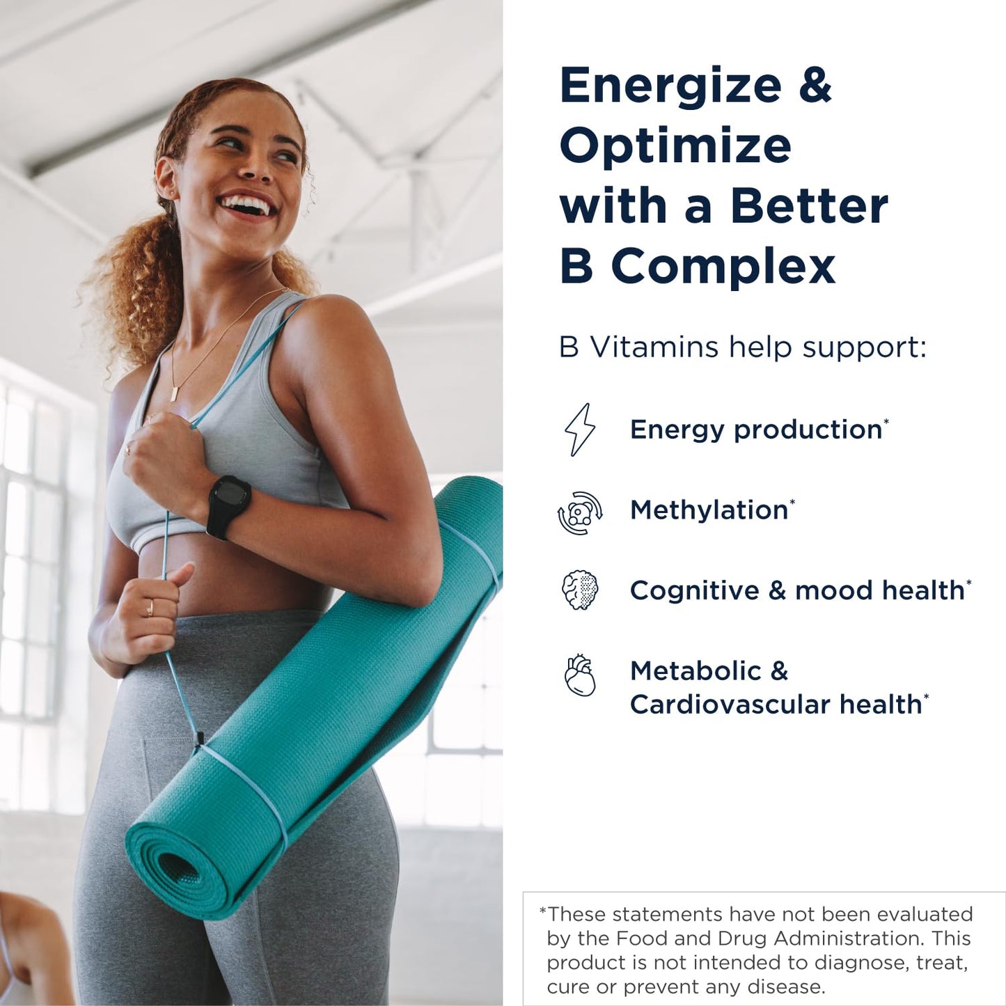 Designs for Health Methylated Vitamin B Complex - Vitamin B Supplements with B12 Vitamins, B1, B3, Niacin, B6, Folate & Biotin - Methylated Multivitamin for Metabolic + Heart Health (120 Capsules) Nirvana Guru