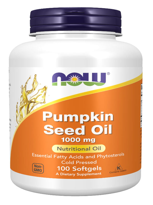 NOW Foods Supplements, Pumpkin Seed Oil 1000 mg with Essential Fatty Acids and Phytosterols, Cold Pressed, 200 Softgels - Nirvana Guru