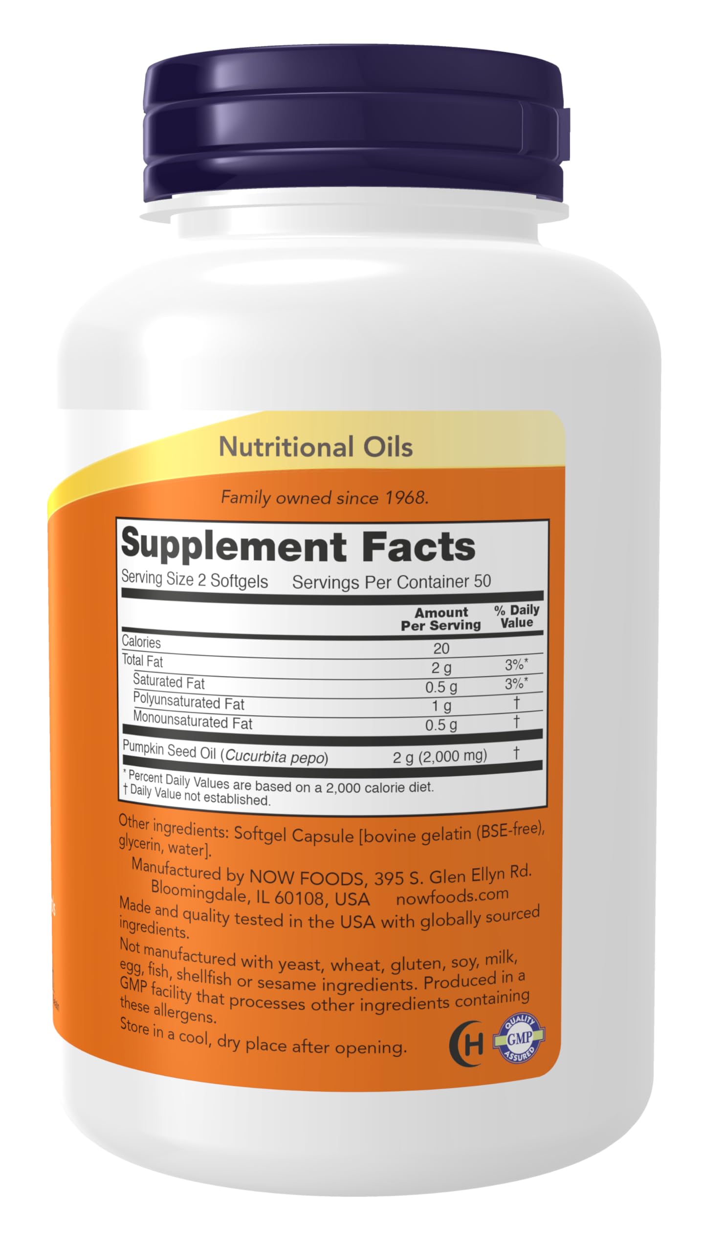 NOW Foods Supplements, Pumpkin Seed Oil 1000 mg with Essential Fatty Acids and Phytosterols, Cold Pressed, 200 Softgels - Nirvana Guru