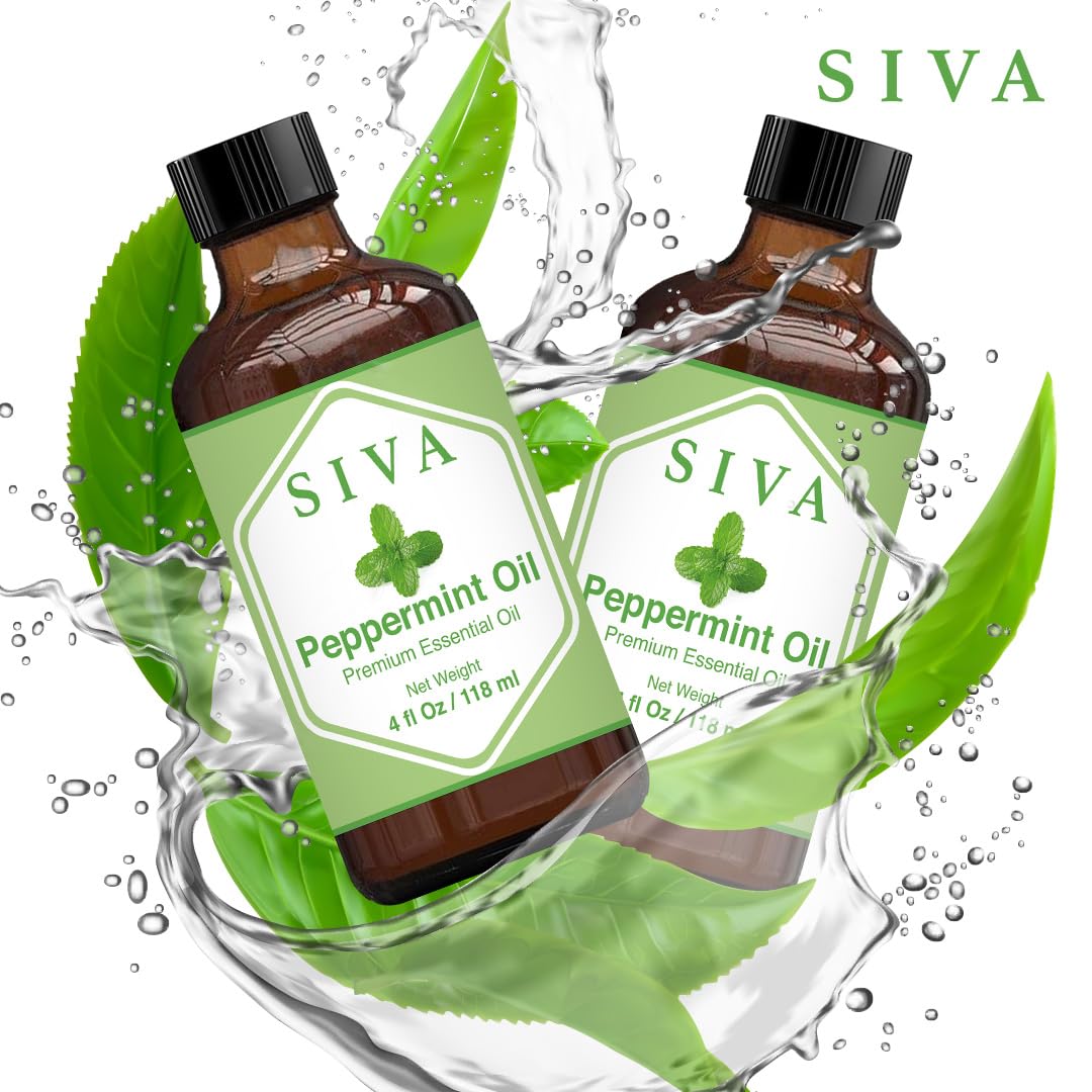 SIVA Lavender Essential Oil - 4 Fl Oz – Natural Lavender Oil - for Diffuser, Face, Skin Care, Aromatherapy, Hair Care, Scalp and Body Massage - with Dropper - Nirvana Guru