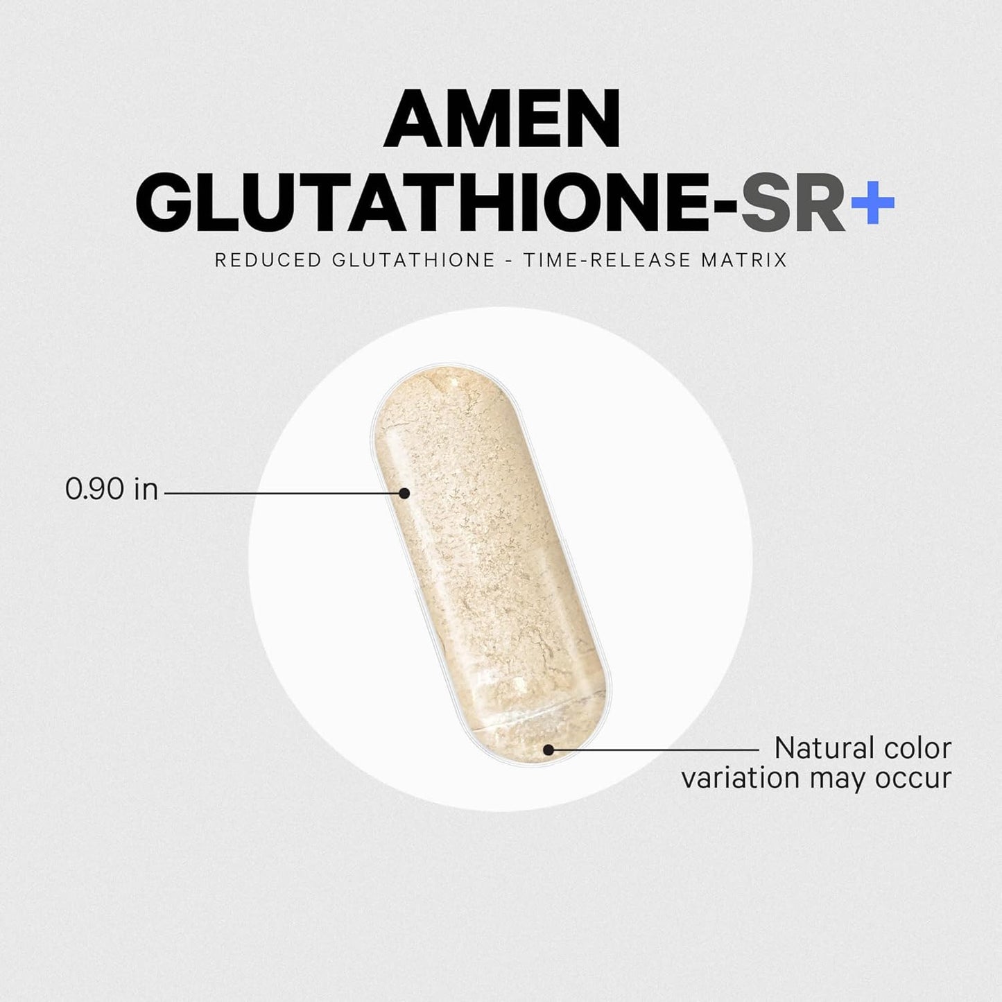 Amen Glutathione-SR+ Advanced Sustained-Release Supplement - 2-Month Supply - Reduced L-Glutathione - Galactomannans Fenugreek Seed - Time-Reduced Matrix - Non-GMO - 60 Capsules Nirvana Guru