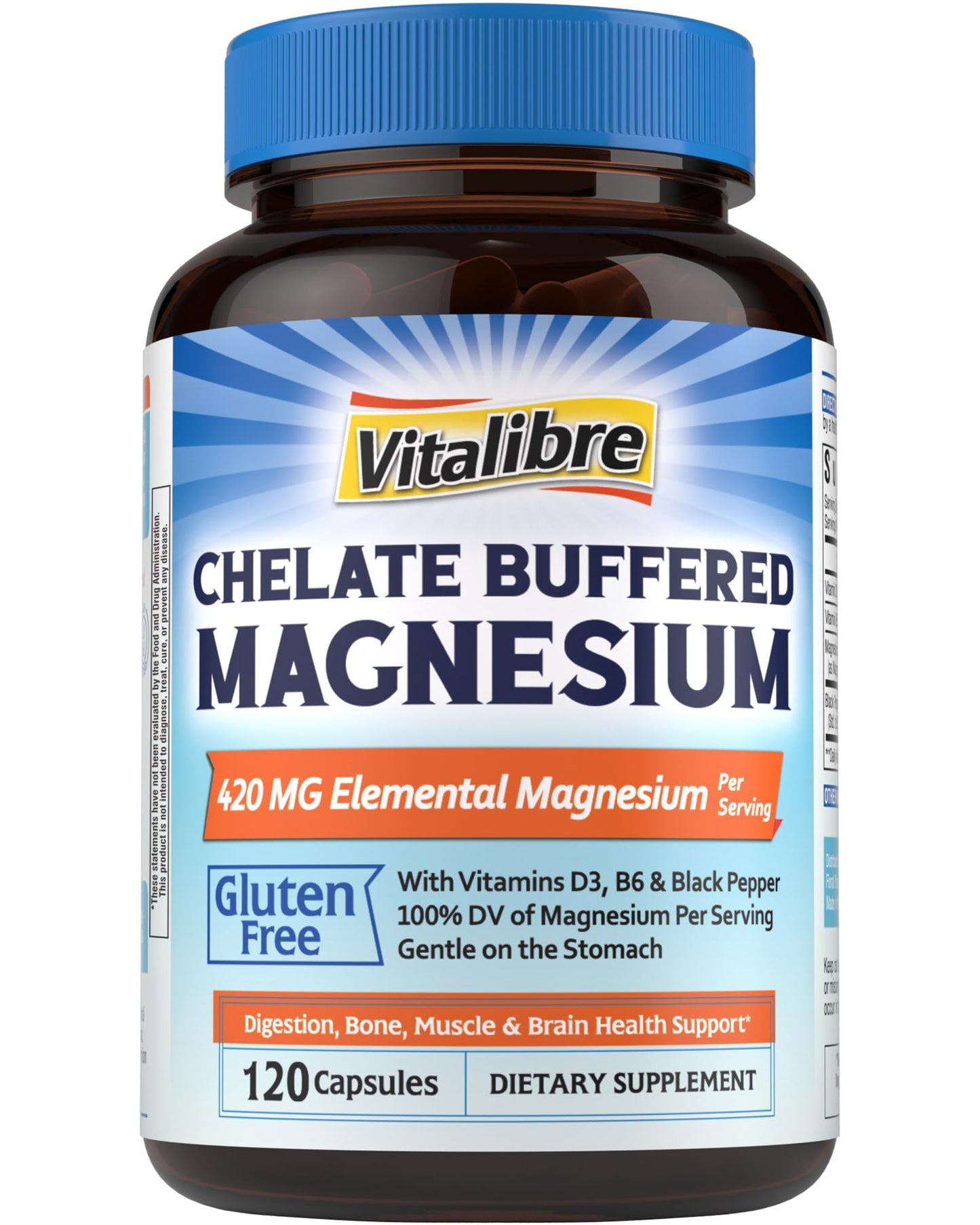 10 in 1 Magnesium Complex, 420mg Elemental Magnesium | Ultra Strength, Max Absorption | Chelated Magnesium Supplement for Sleep, Nerves & Heart Health | Non-GMO, 120 Vegan Capsules Nirvana Guru