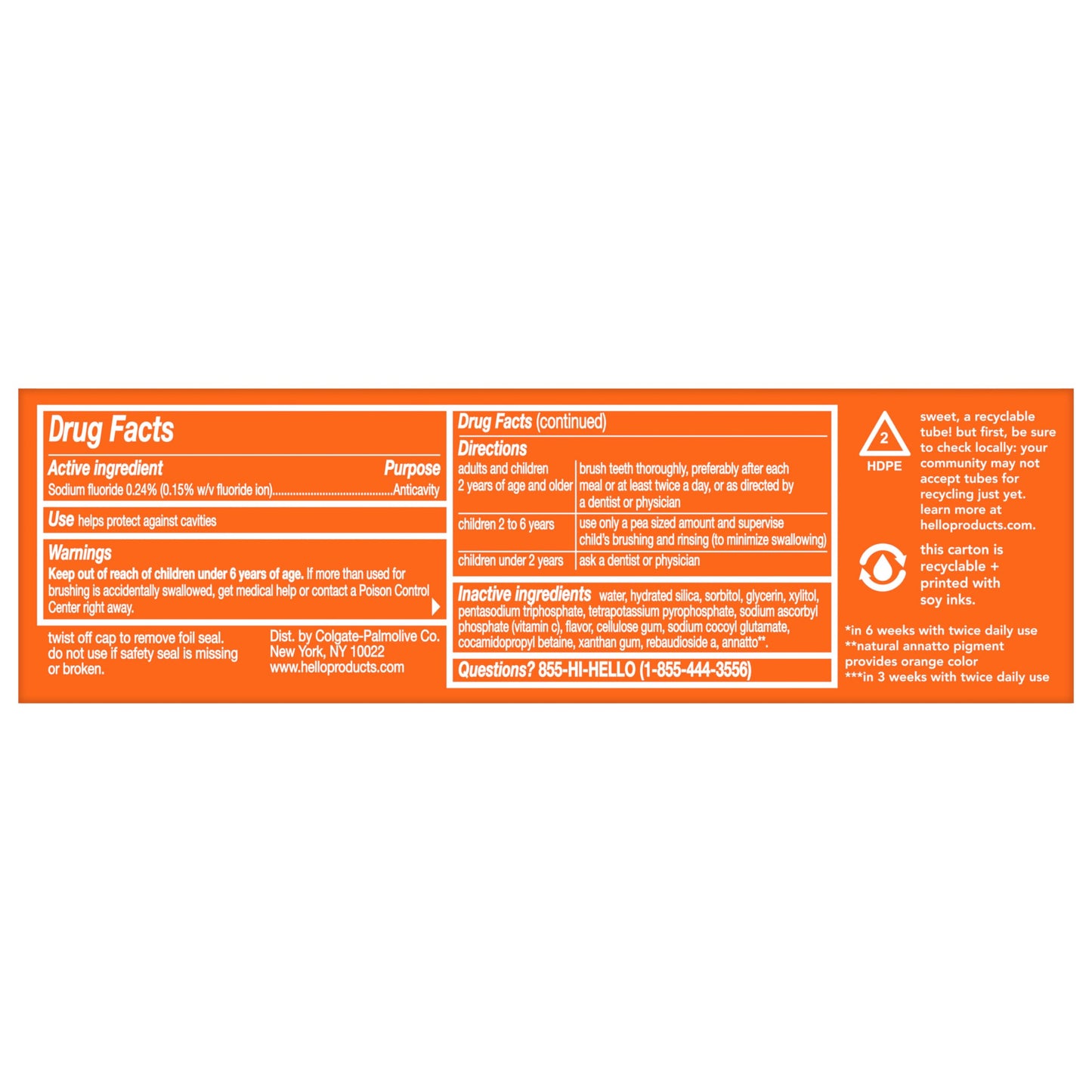 hello Vitamin C Whitening Toothpaste with Fluoride, Whitening SLS Free Toothpaste, Up to 2 Shades Whiter Teeth, No Peroxide, Safe for Everyday Use, Natural Peppermint, 4.0 Oz Nirvana Guru