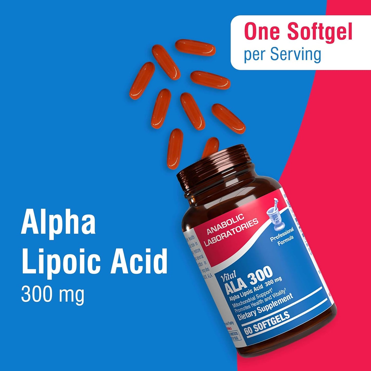 Alpha Lipoic Acid 300mg - Clinical Formula ALA Supplement for Liver Eye Brain Mitochondria Energy Antioxidant & Nerve Support - Non-GMO Soy Free & Easy to Swallow Softgels - 60 Servings Nirvana Guru