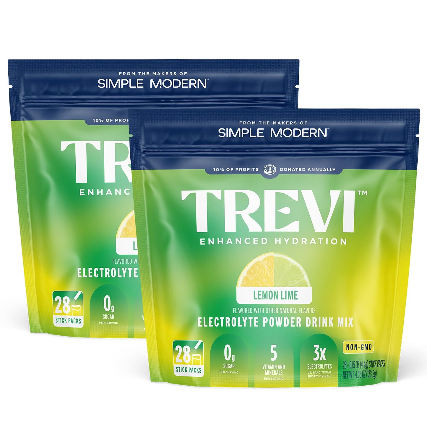 TREVI™ Sugar Free Electrolytes - Drink Mix Hydration Powder Packets - 28 Count - Variety Pack 1