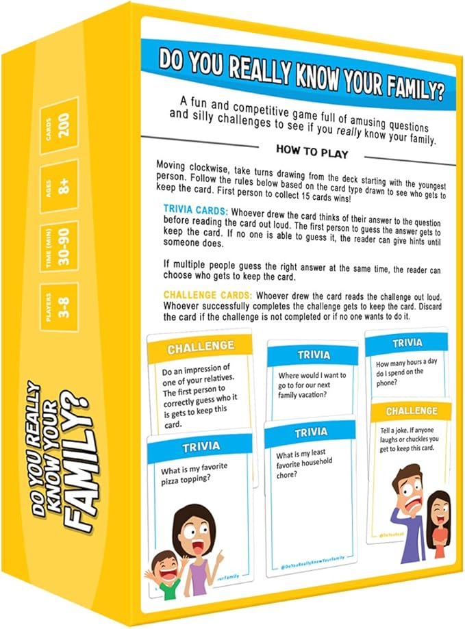 Do You Really Know Your Family? A Fun Family Game Filled with Conversation Starters and Challenges - Great for Kids, Teens and Adults nirvanaguru