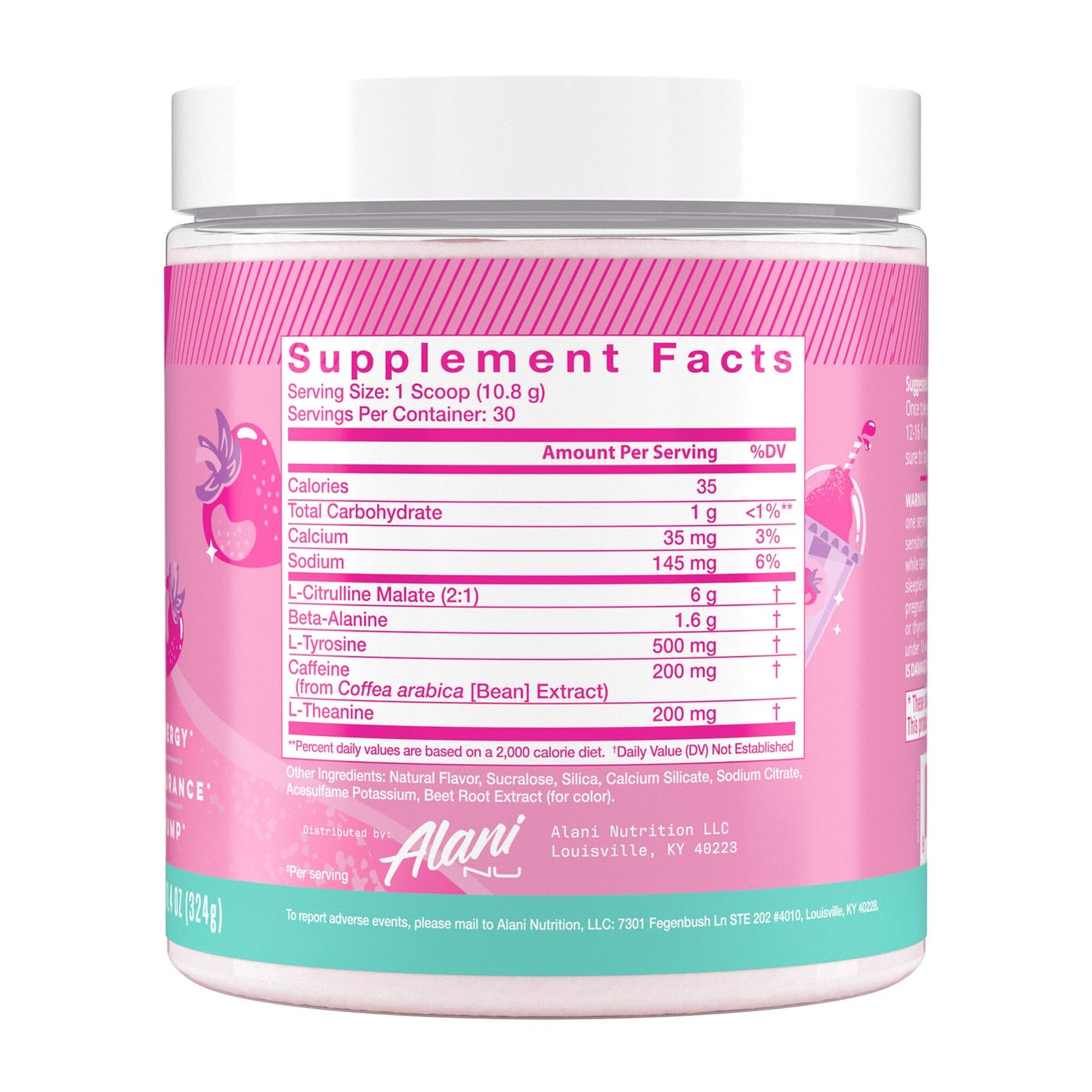 Alani Nu Pre Workout Powder Hawaiian Shaved ICE, Amino Energy Boost, Endurance Supplement, Sugar Free, 200mg Caffeine, L-Theanine, Beta-Alanine, L-Citrulline, 30 Servings Nirvana Guru