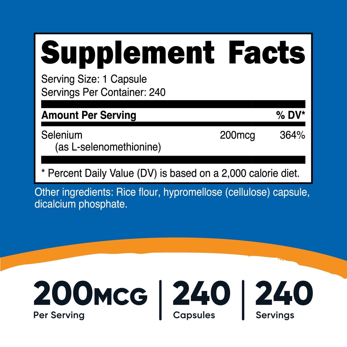 Nutricost Selenium 200mcg, 240 Vegetarian Capsules, Non-GMO, Gluten Free L-Selenomethionine Nirvana Guru