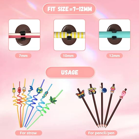 60 Pcs Cute Pencil Topper Decoration, Different Pencil Clip Designs, Suitable for School Prize, Classroom Reward, Gift Idea nirvanaguru