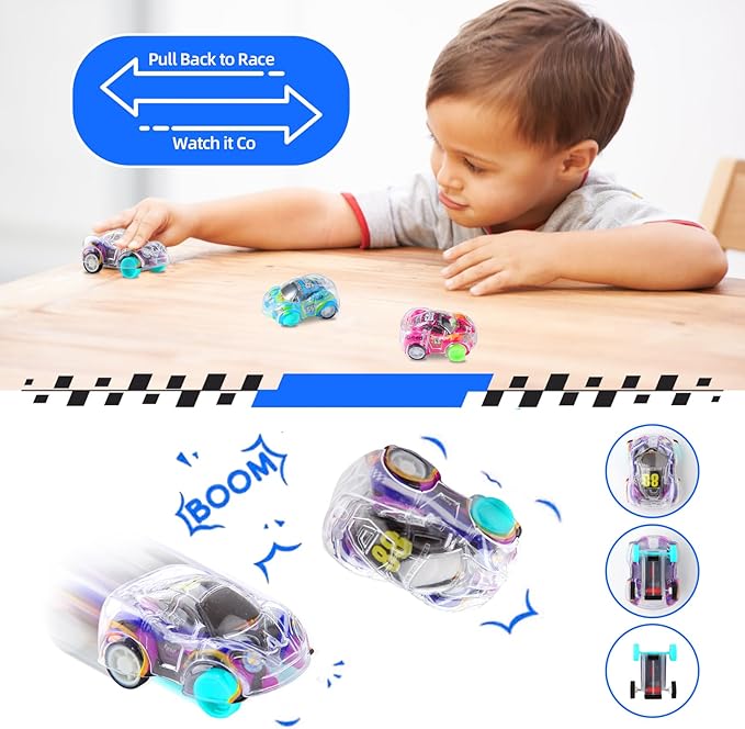 50 Pcs Mini Pull Back Cars Set, Pull Back Racing Vehicles for Kids Toddlers, Bulk Toys Party Favors Treasure Box, Classroom Prizes, Pinata Fillers,Goodie Bag Stuffers for Boys Girls nirvanaguru