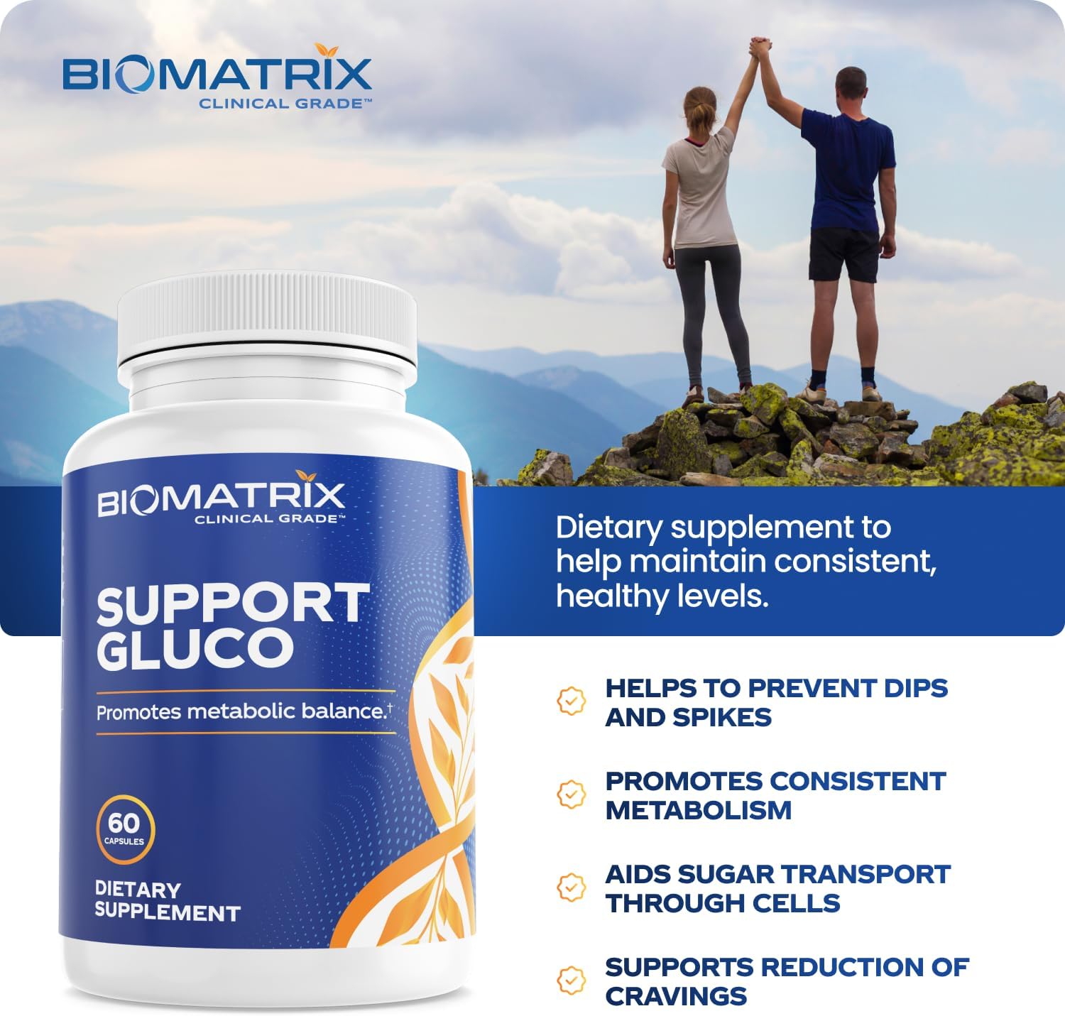 BioMatrix Metabolism Supplement for Men and Women, Cinnamon, Gymnema, Lipoic Acid, Vanadyl Sulfate, Chromium Picolinate, Bitter Melon (60 Capsules) Nirvana Guru