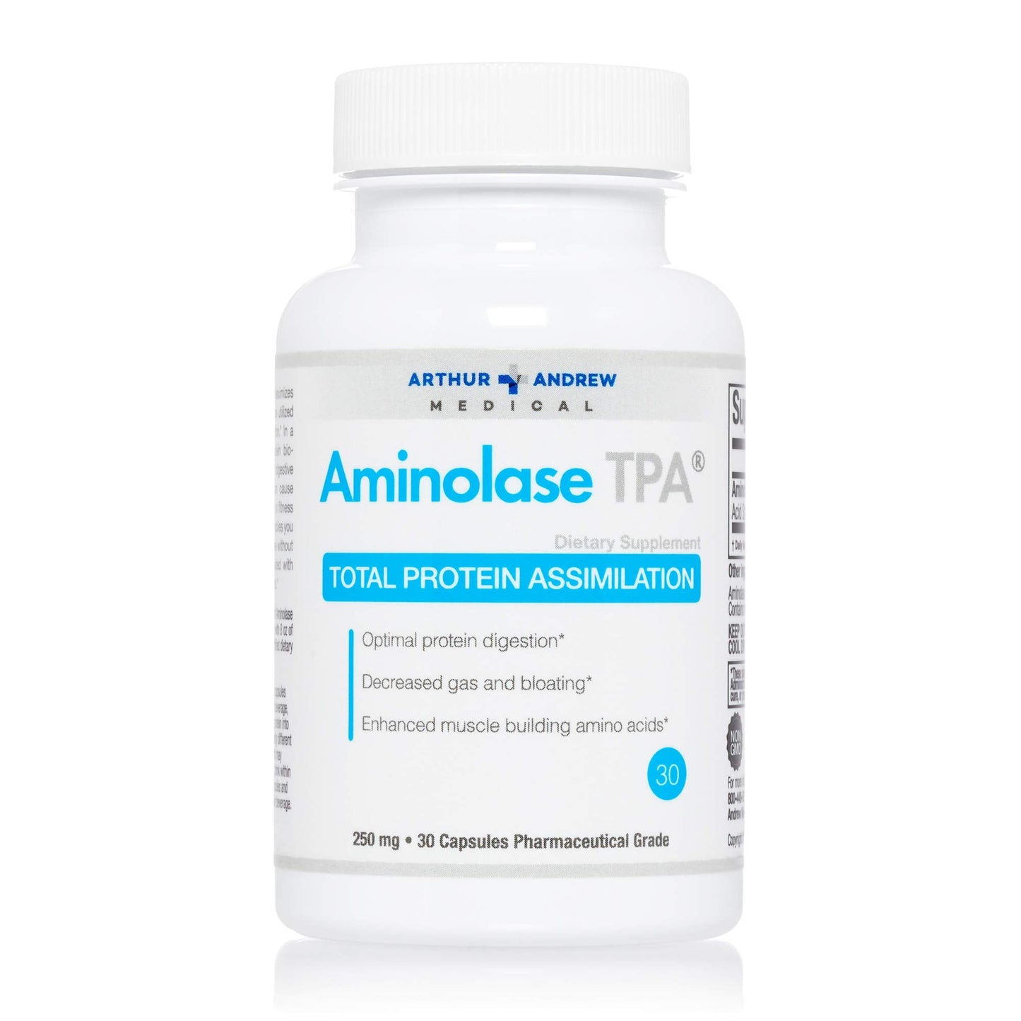 Arthur Andrew Medical - Aminolase TPA, Total Protein Assimilation, Optimal Protein Absorption and Decreased Gas and Bloating, Vegan, Non-GMO, 90 Capsules Nirvana Guru