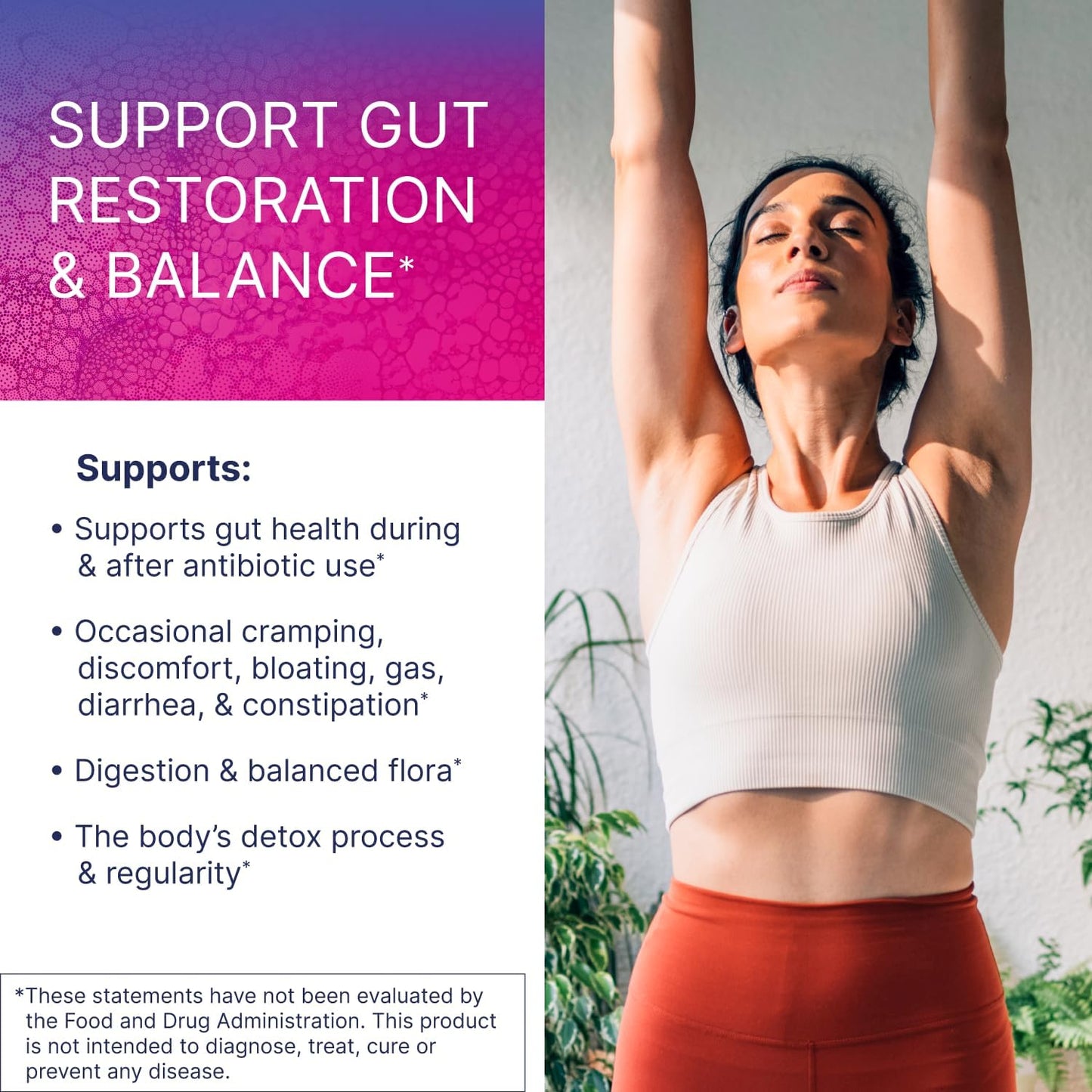 Microbiome Labs Restorflora Probiotics for Digestive Health - Gut Health Supplements with Dual Action Probiotics for Women, Men & Kids 5+ - Support Bowel Regularity & Immune Function (50 Capsules) - Nirvana Guru