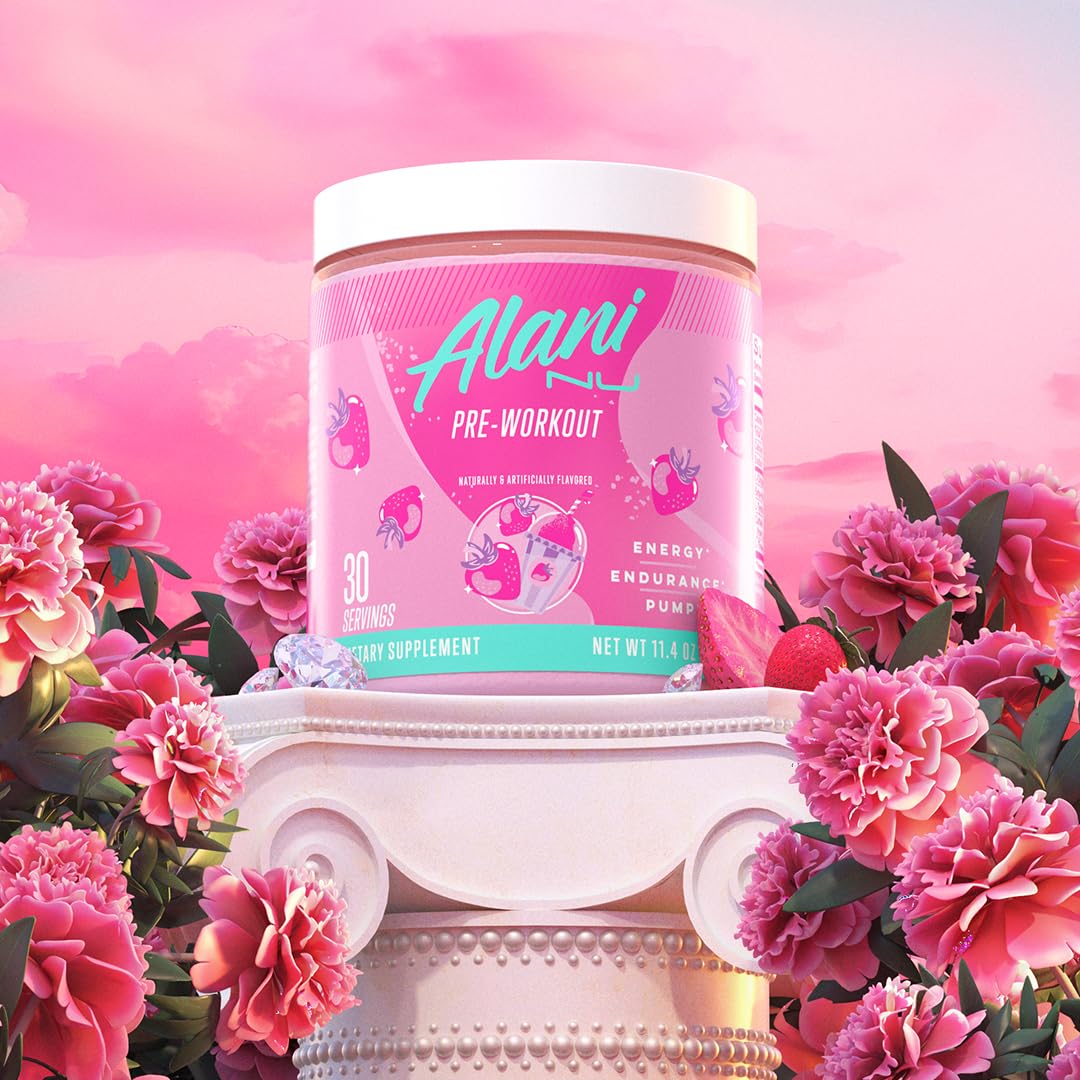 Alani Nu Pre Workout Powder Hawaiian Shaved ICE, Amino Energy Boost, Endurance Supplement, Sugar Free, 200mg Caffeine, L-Theanine, Beta-Alanine, L-Citrulline, 30 Servings Nirvana Guru