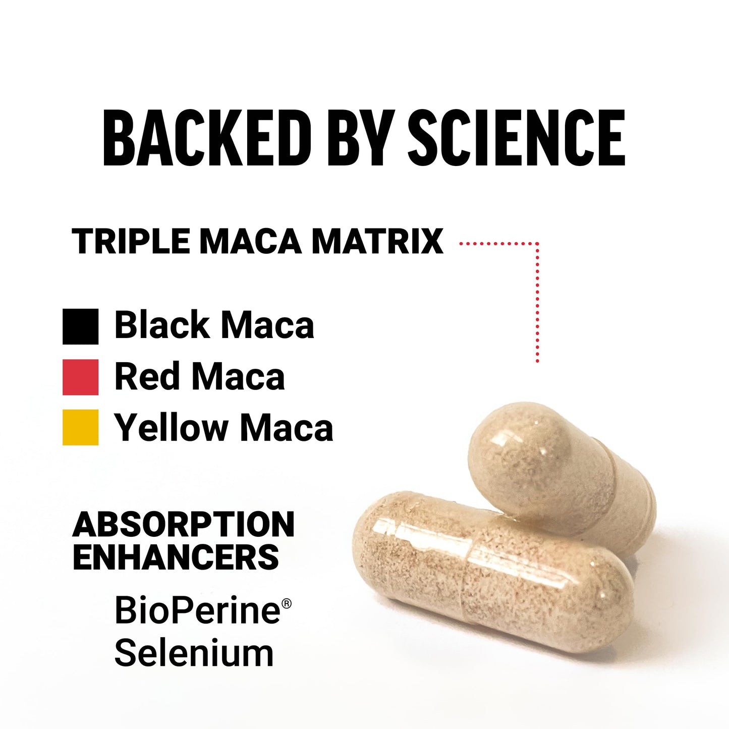 Force Factor Maca Max, Maca Root Capsules to Maximize Vitality & Performance, Made with Black Maca, Red Maca, & Yellow Maca Powder, Maca Root Powder, 2000mg, 120 Capsules